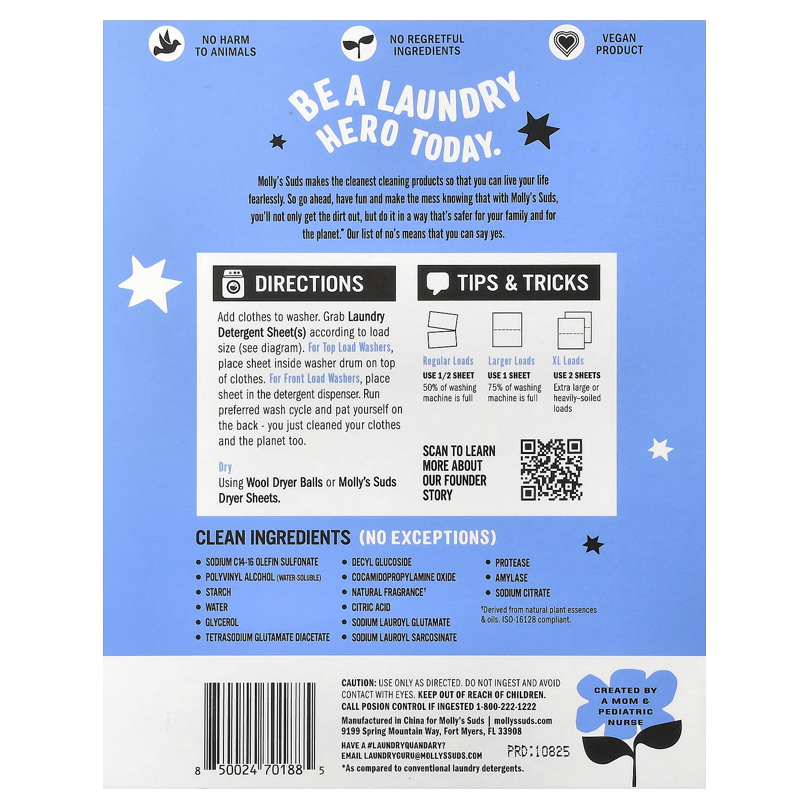 Molly's Suds, средство для стирки, морская свежесть, 35 шт.