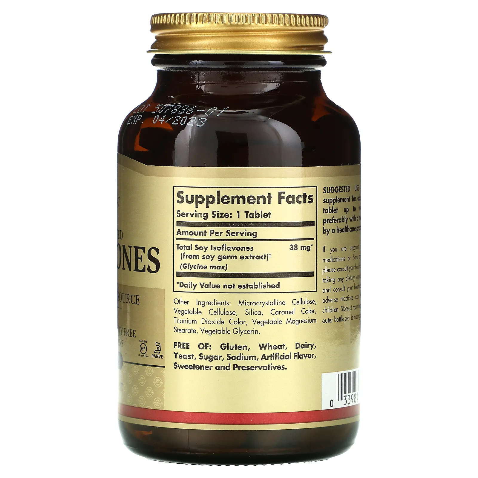 Solgar, изофлавоны, суперконцентрат , 120 таблеток