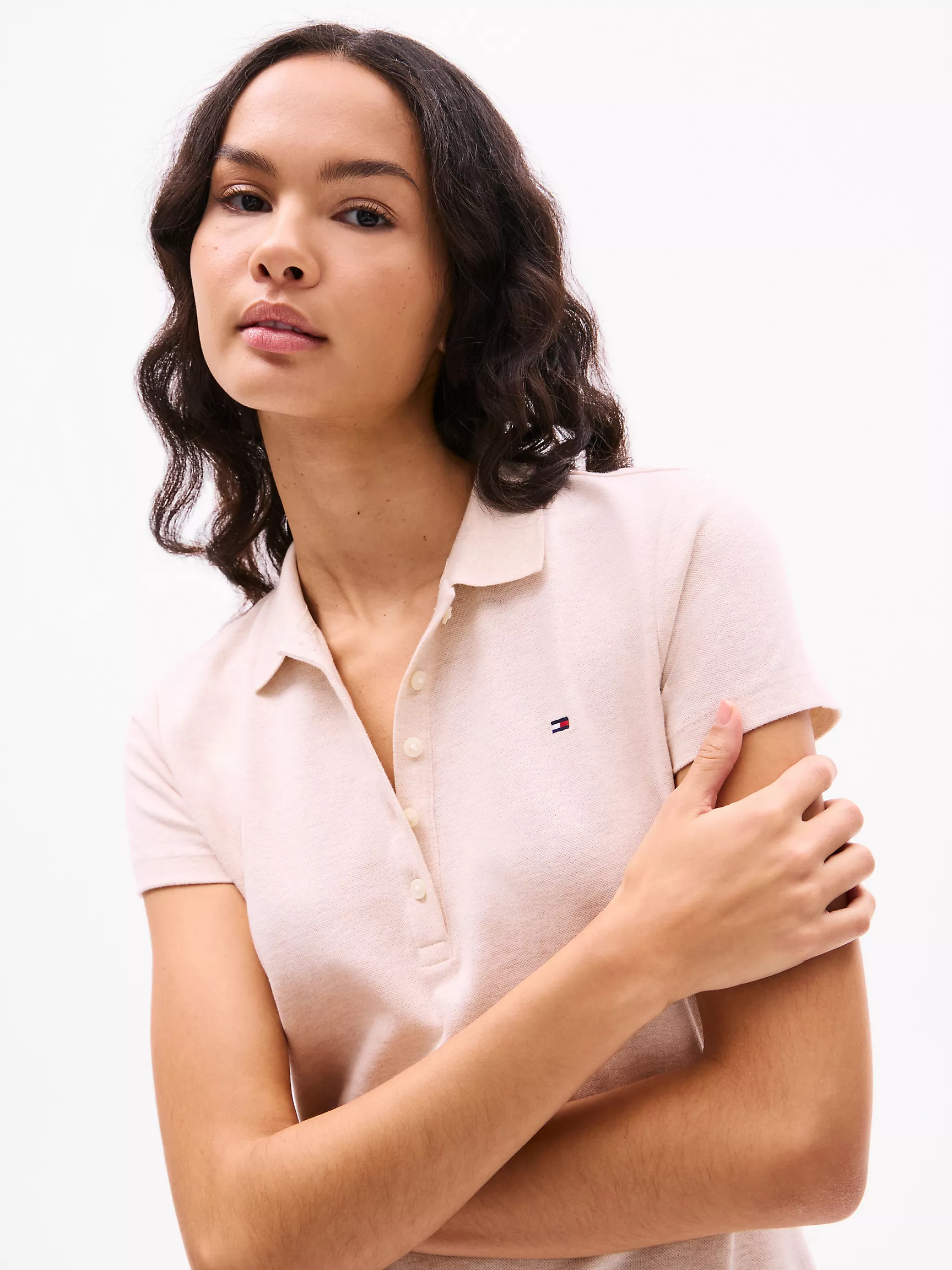 Женское платье Tommy Hilfiger, Приталенное платье-поло из эластичного хлопка