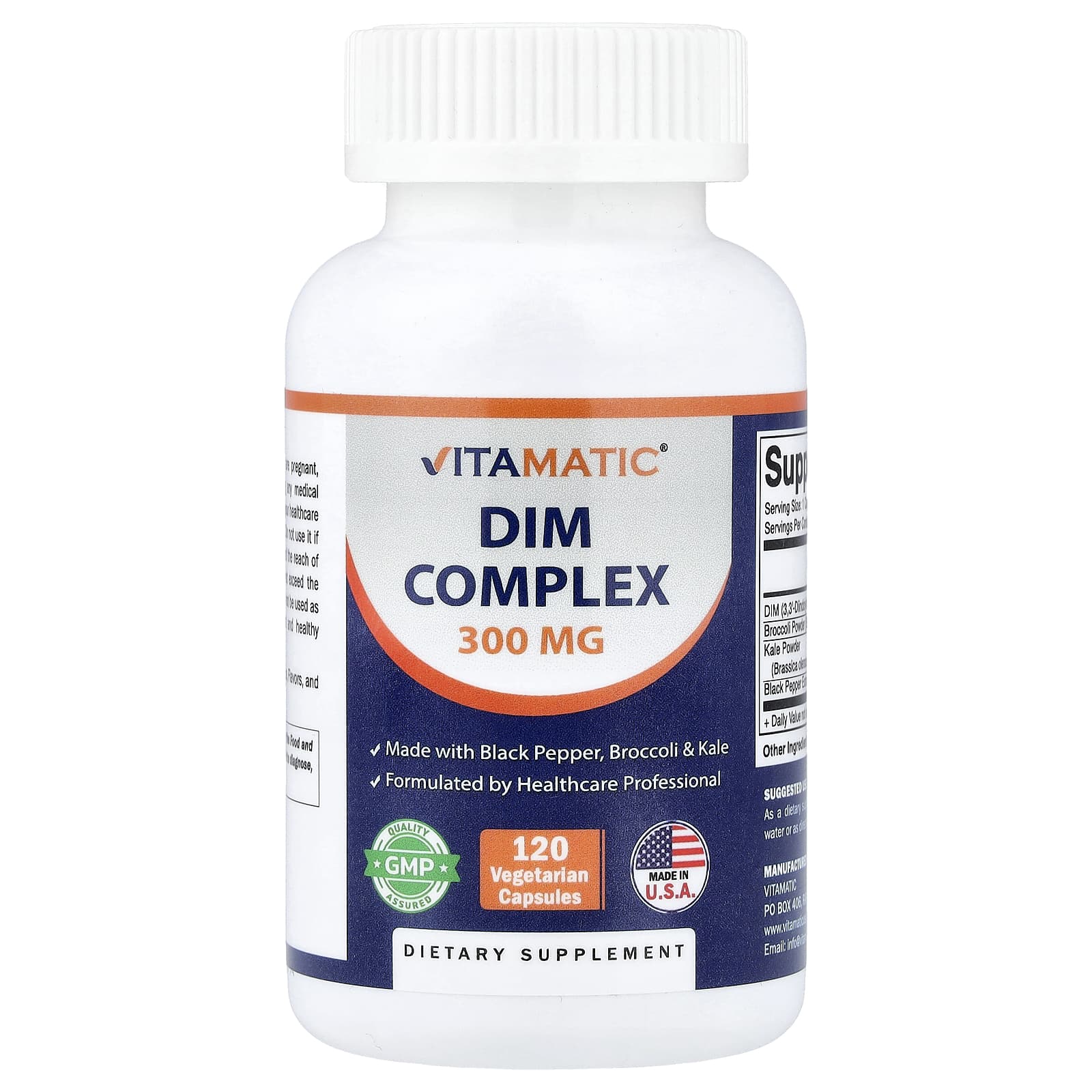 Vitamatic, Dim Complex, 120 вегетарианских капсул