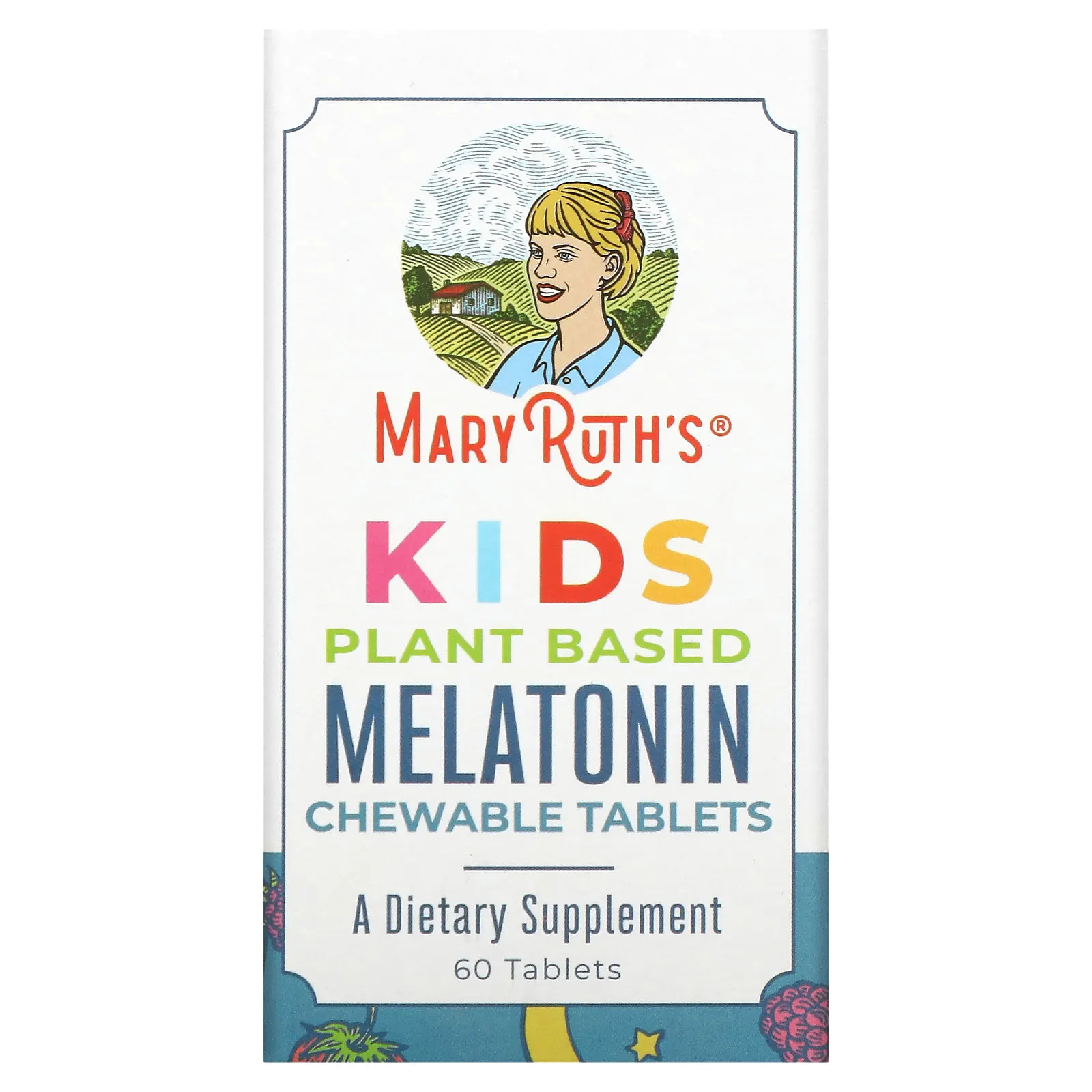 MaryRuth's, Для детей, мелатонин на растительной основе, 60 жевательных таблеток