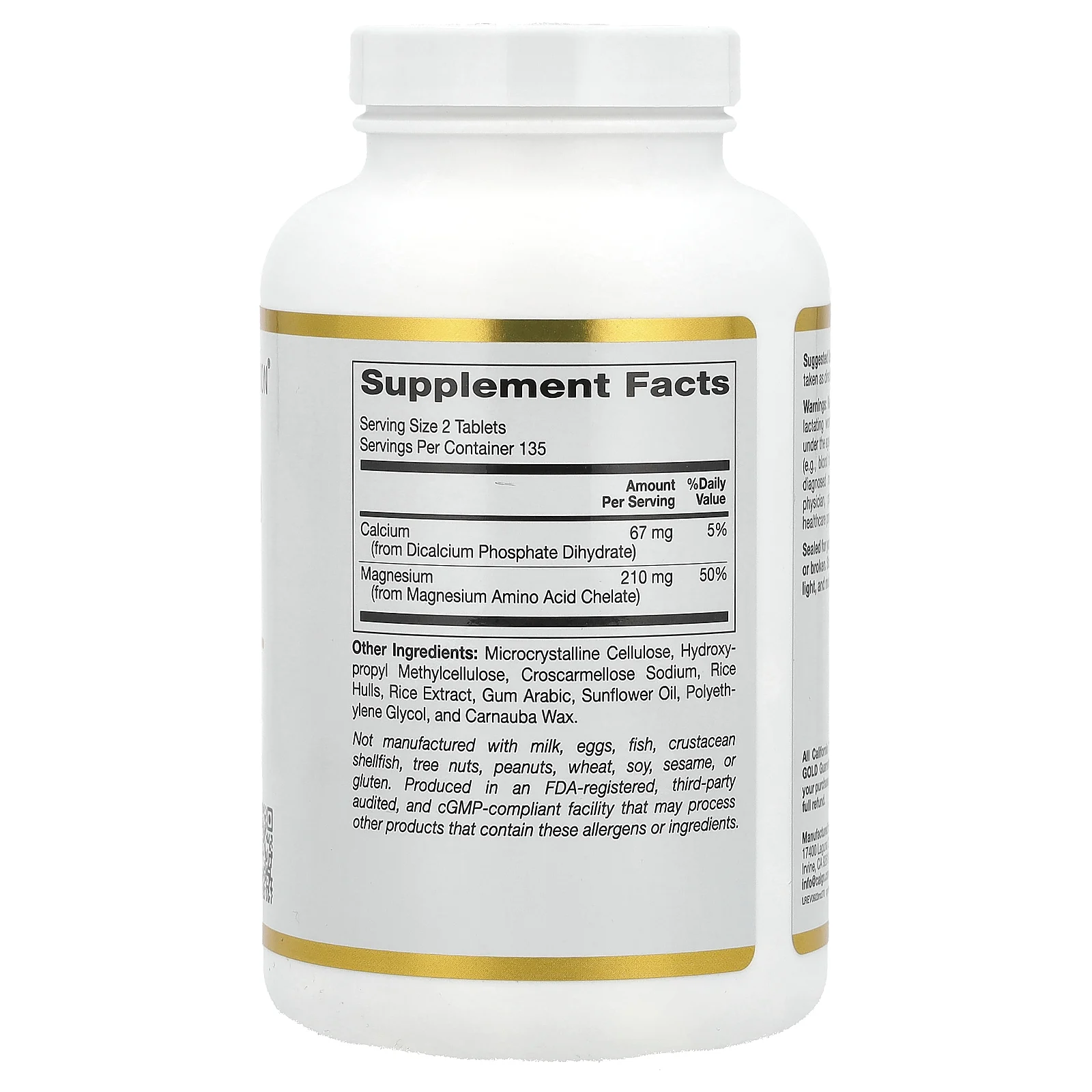 California Gold Nutrition, хелат магния, 270 таблеток