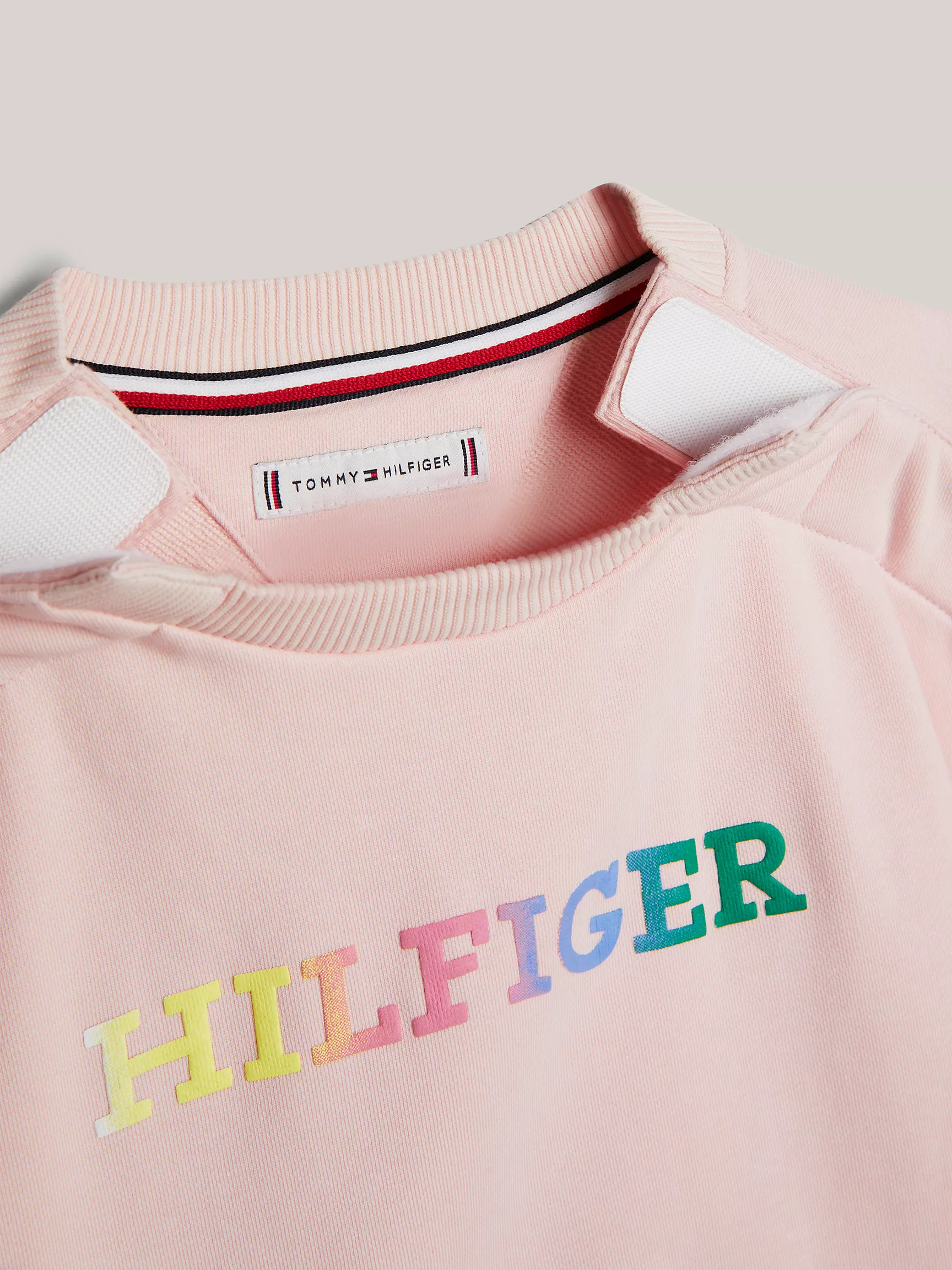 Толстовка для девочек Tommy Hilfiger, Детский свободный свитшот с монограммным логотипом