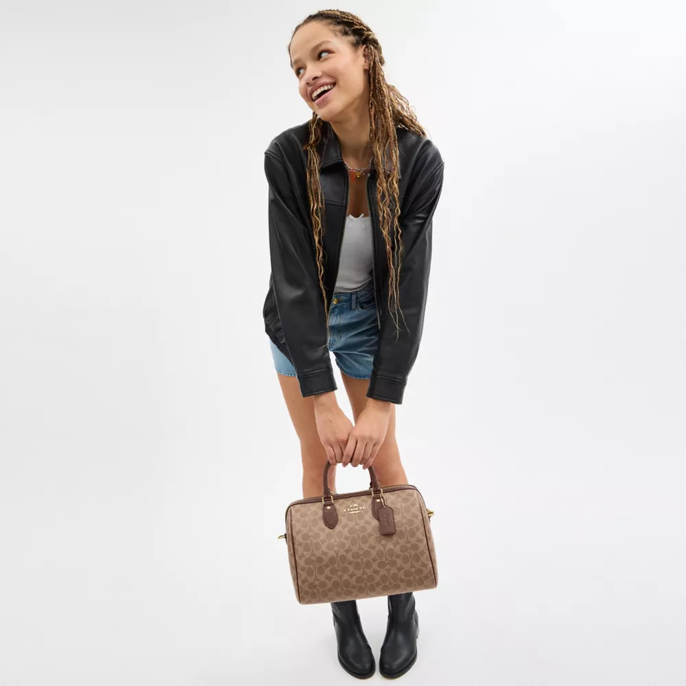 Сумка COACH Rowan Large Satchel Bag In Signature Canvas