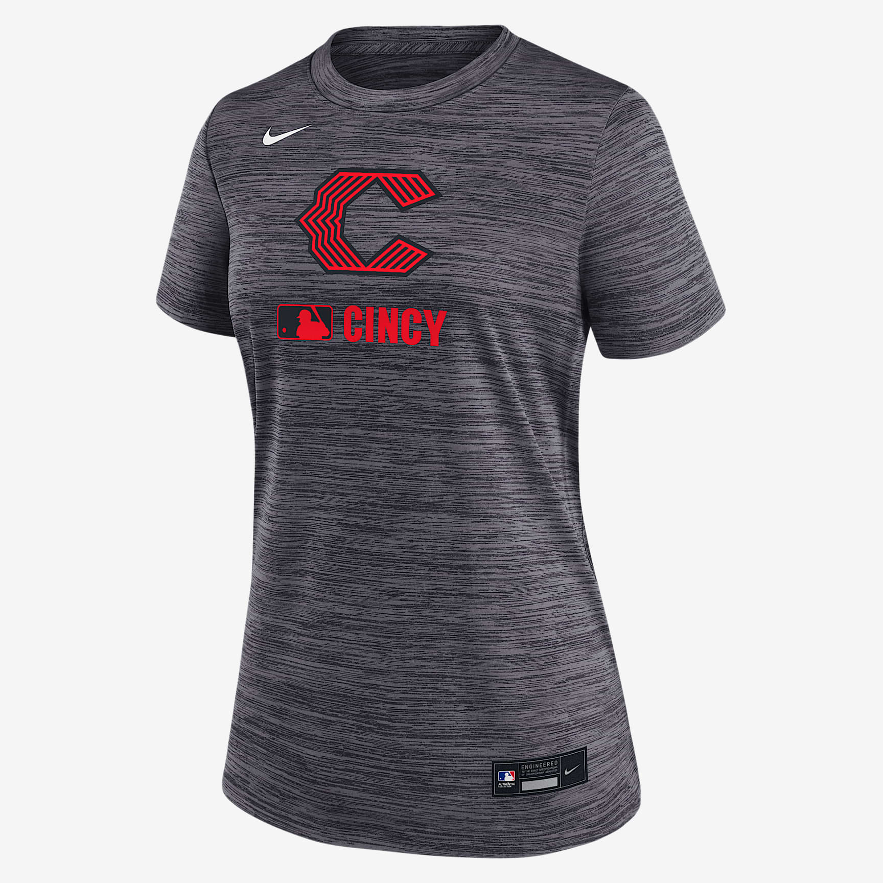 Cincinnati Reds Authentic Collection City Connect Velocity Women's Nike Dri-FIT MLB T-Shirt