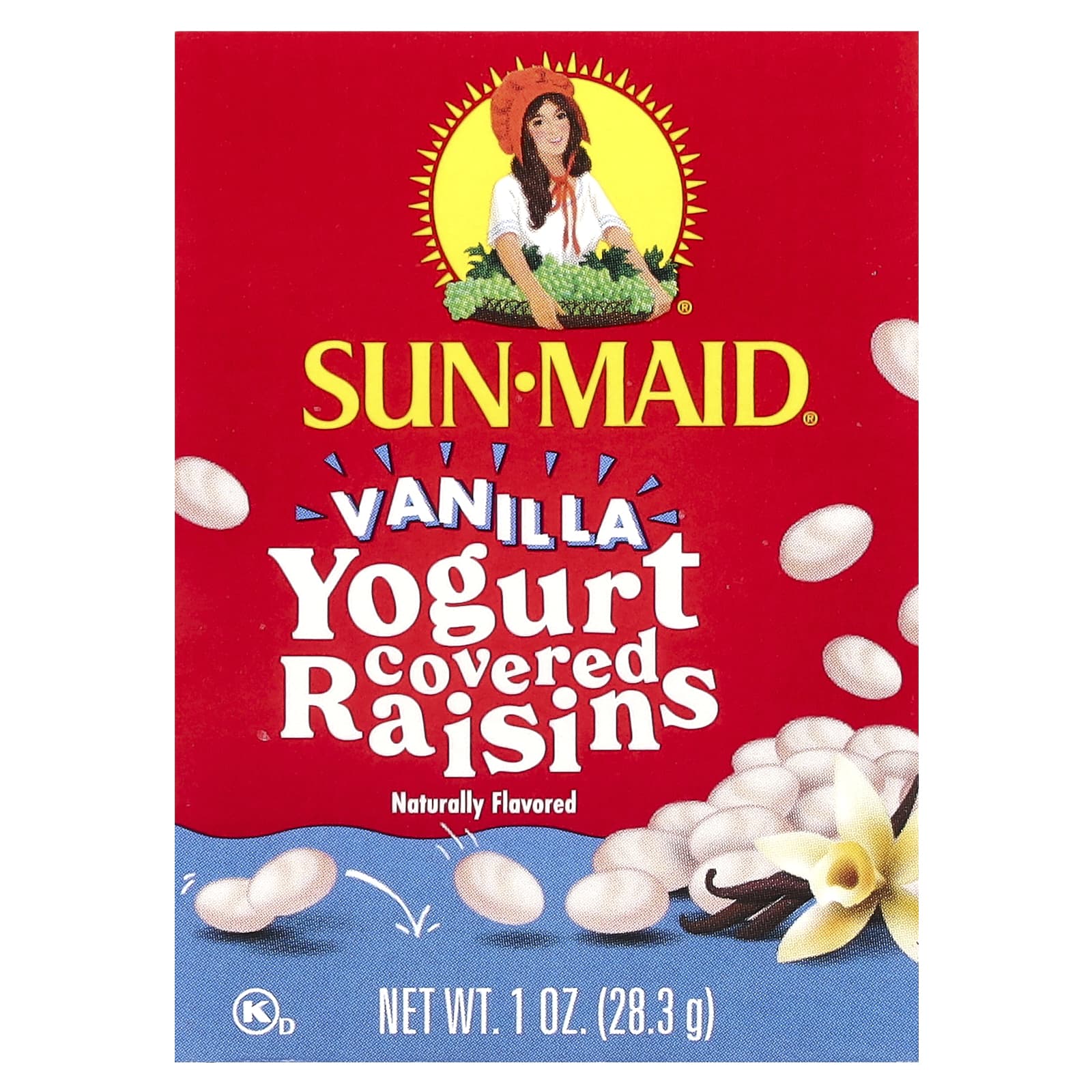 Sun-Maid, Йогурт с изюмом, ваниль, 6 коробок по 28,3 г (1 унция)
