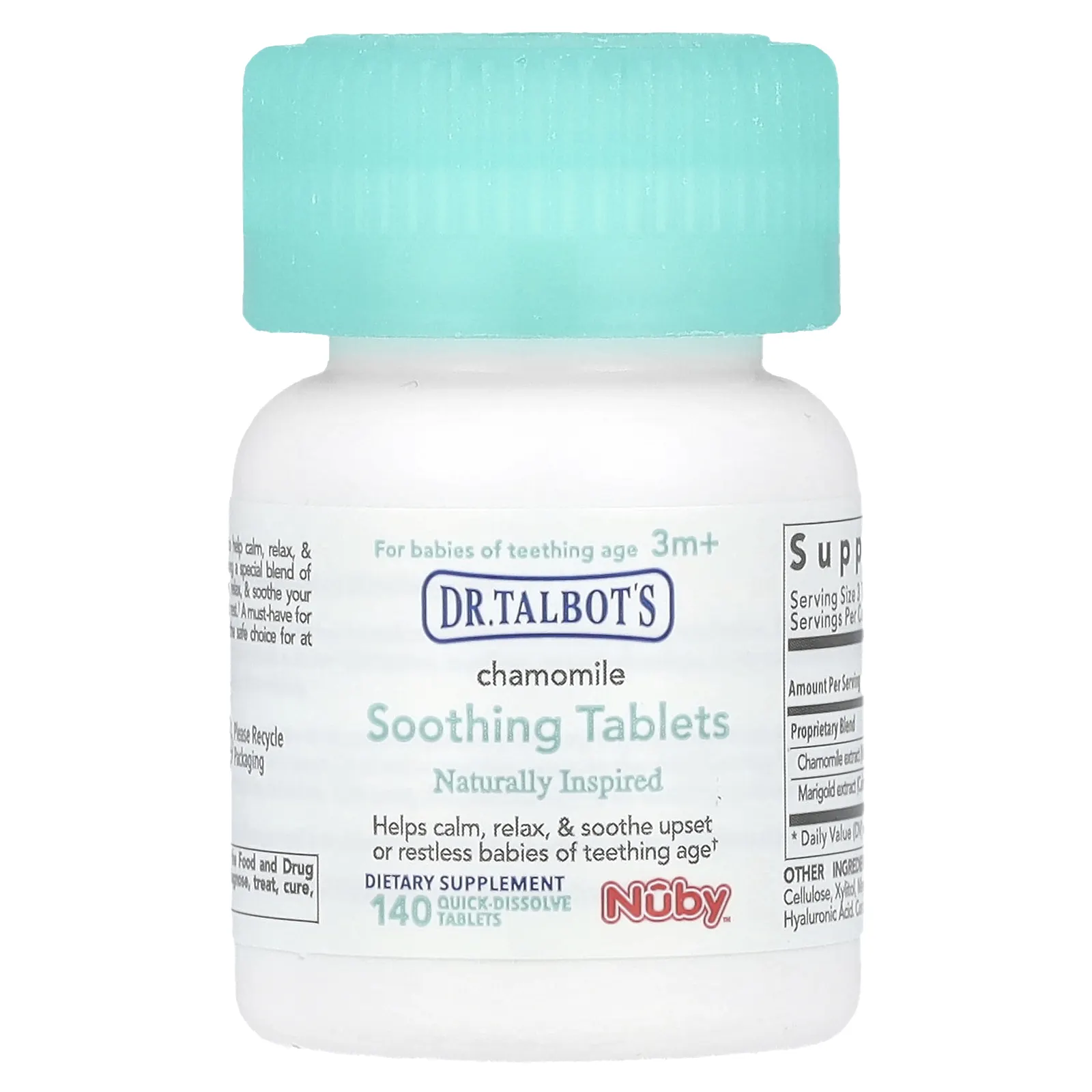 Dr. Talbot's, Успокаивающие таблетки, ромашка, от 3 месяцев, 140 таблеток