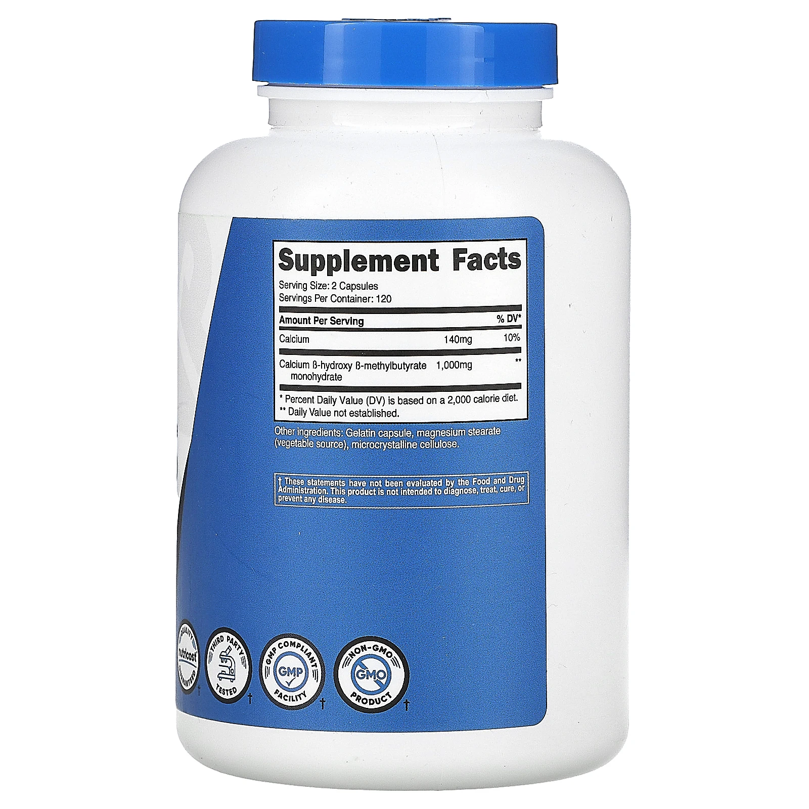 Nutricost, HMB, бета-гидрокси-бета-метилбутират, 1000 мг, 240 капсул (500 мг в 1 капсуле)