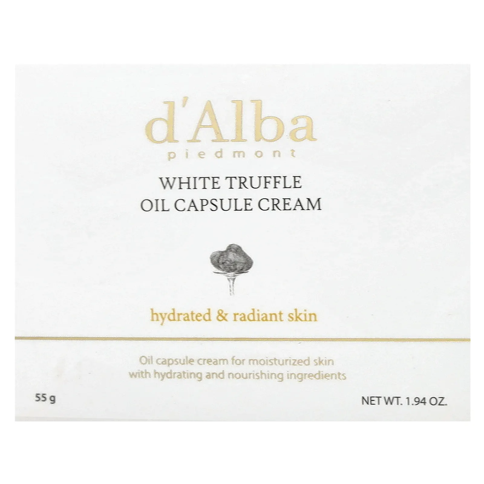 d'Alba, Капсульный крем с маслом белого трюфеля, 55 г (1,94 унции)
