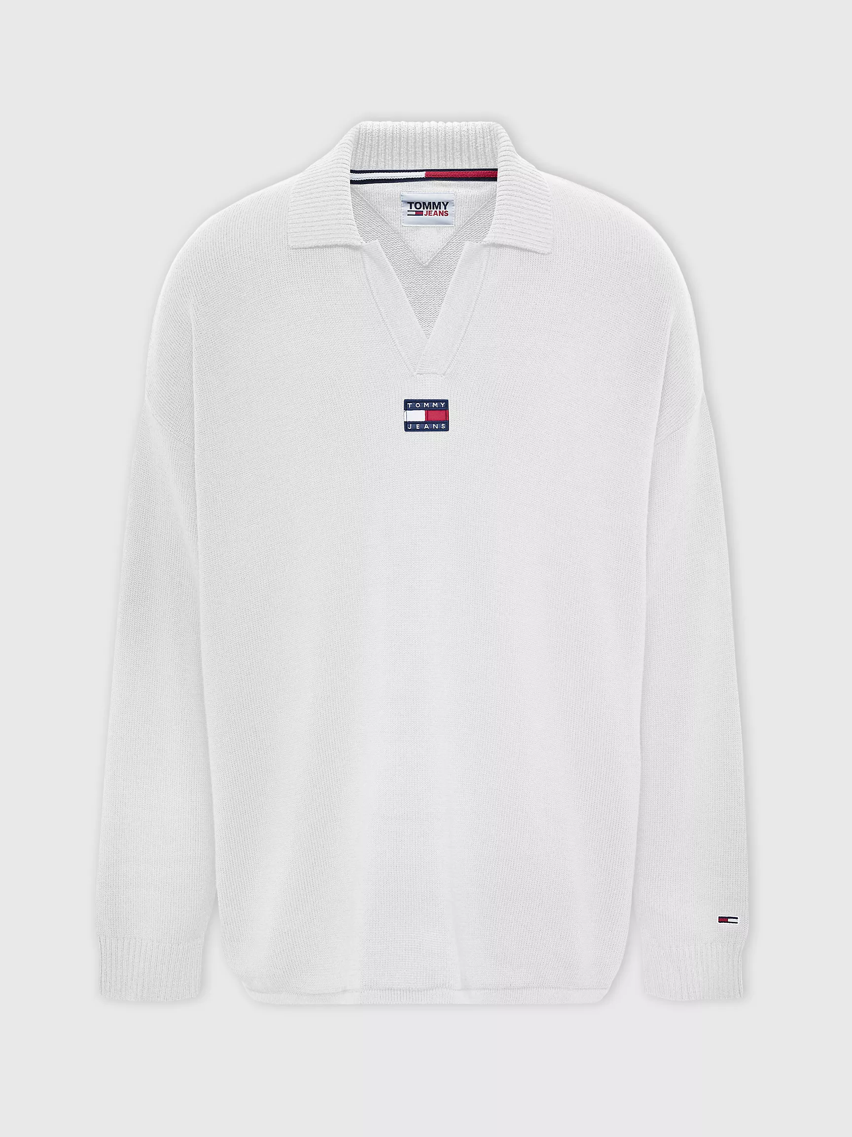 Мужской свитер Tommy Hilfiger, Вязаное поло с длинными рукавами в стиле Skater