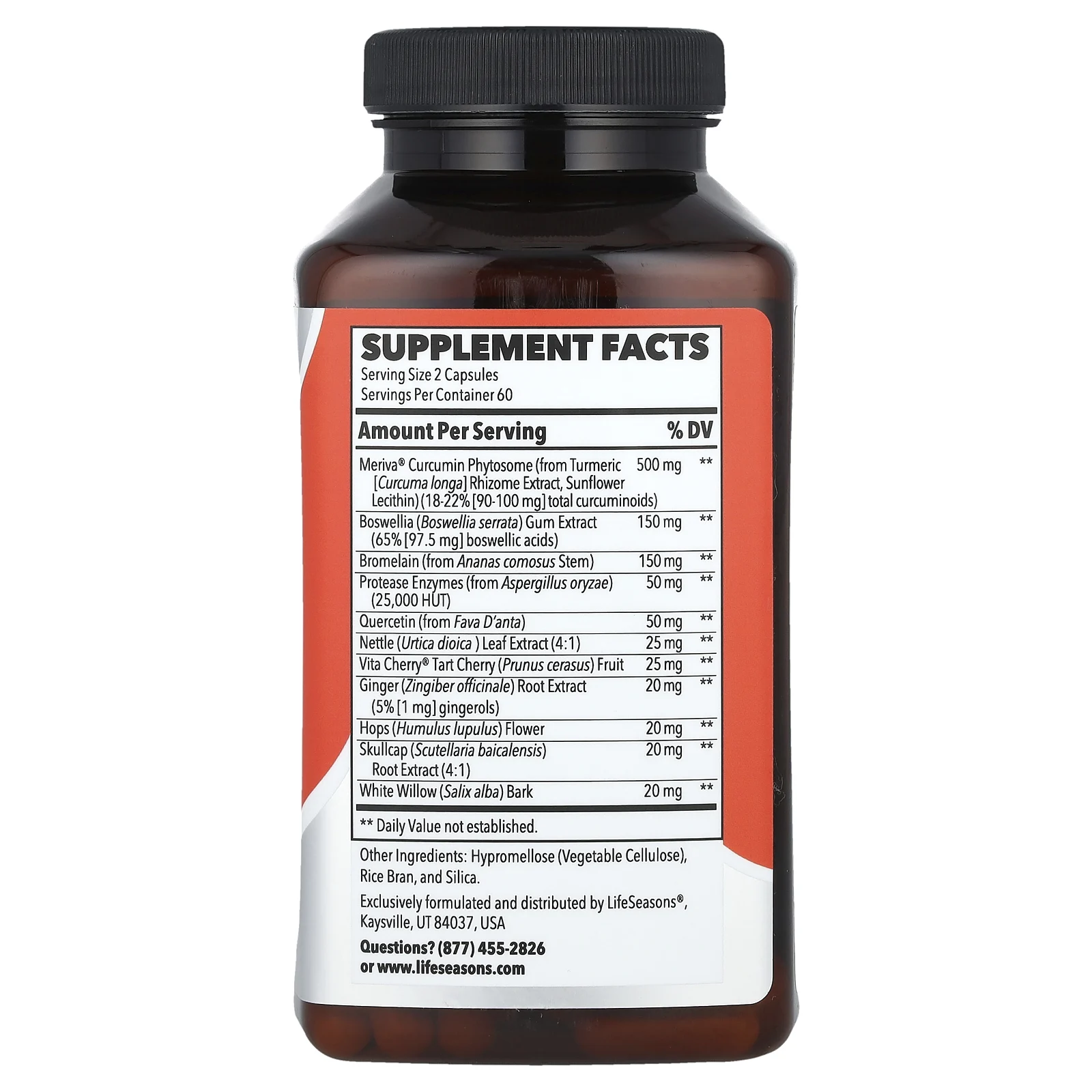 LifeSeasons, Inflamma-X ™, 120 растительных капсул