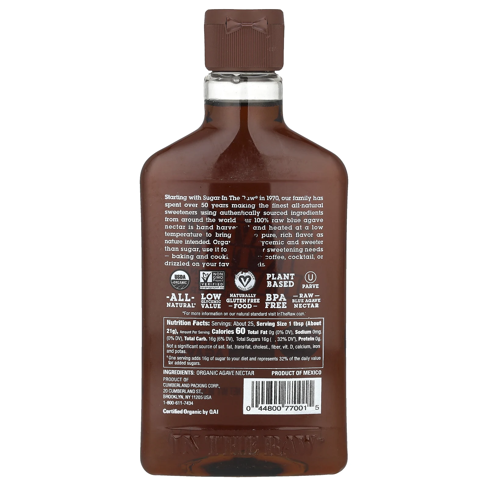 In the Raw, Органическая агава в сыром виде, 525 г (18,5 унции)