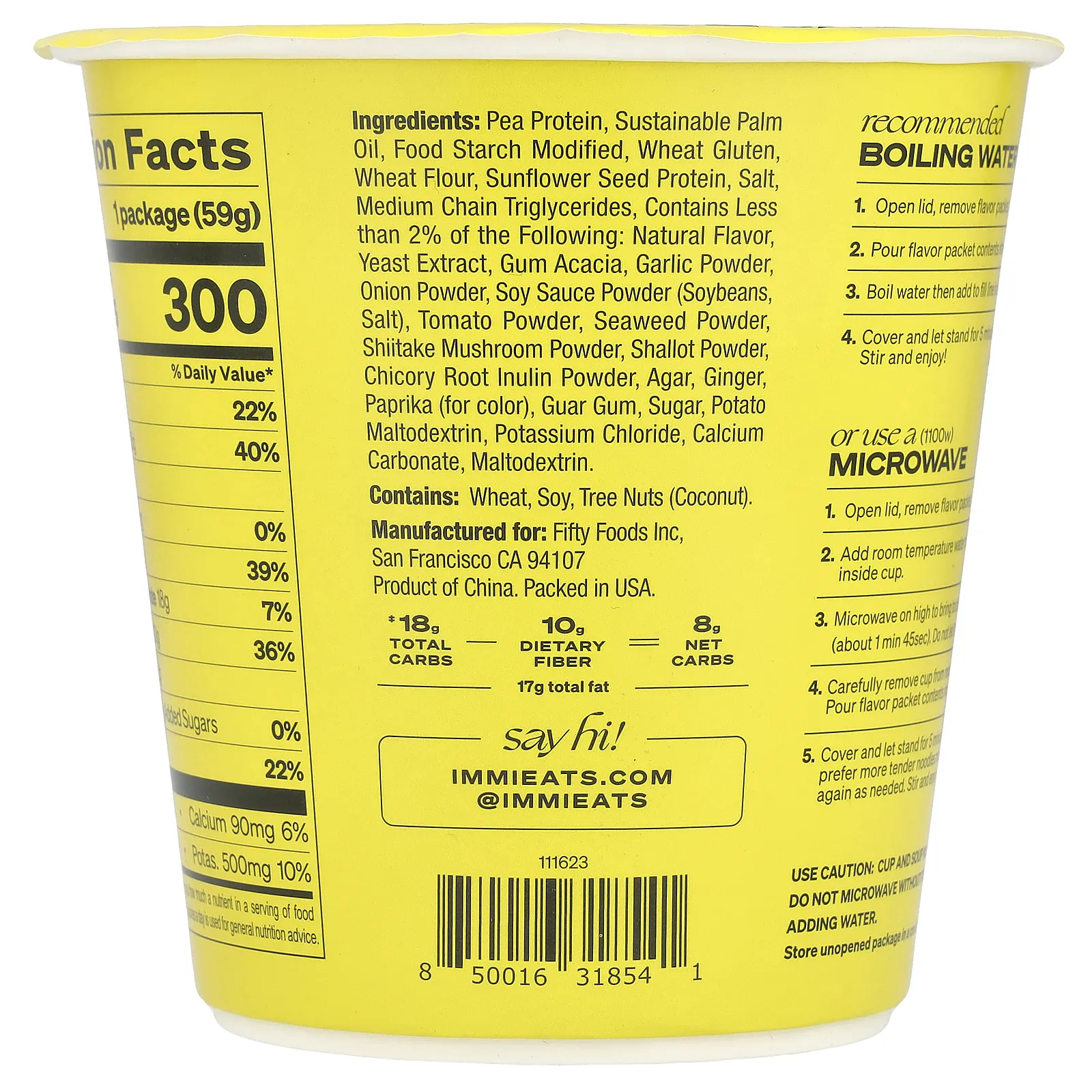 Immi, Cup Ramen Soup, тонкоцу из жареной свинины, 59 г (2 унции)