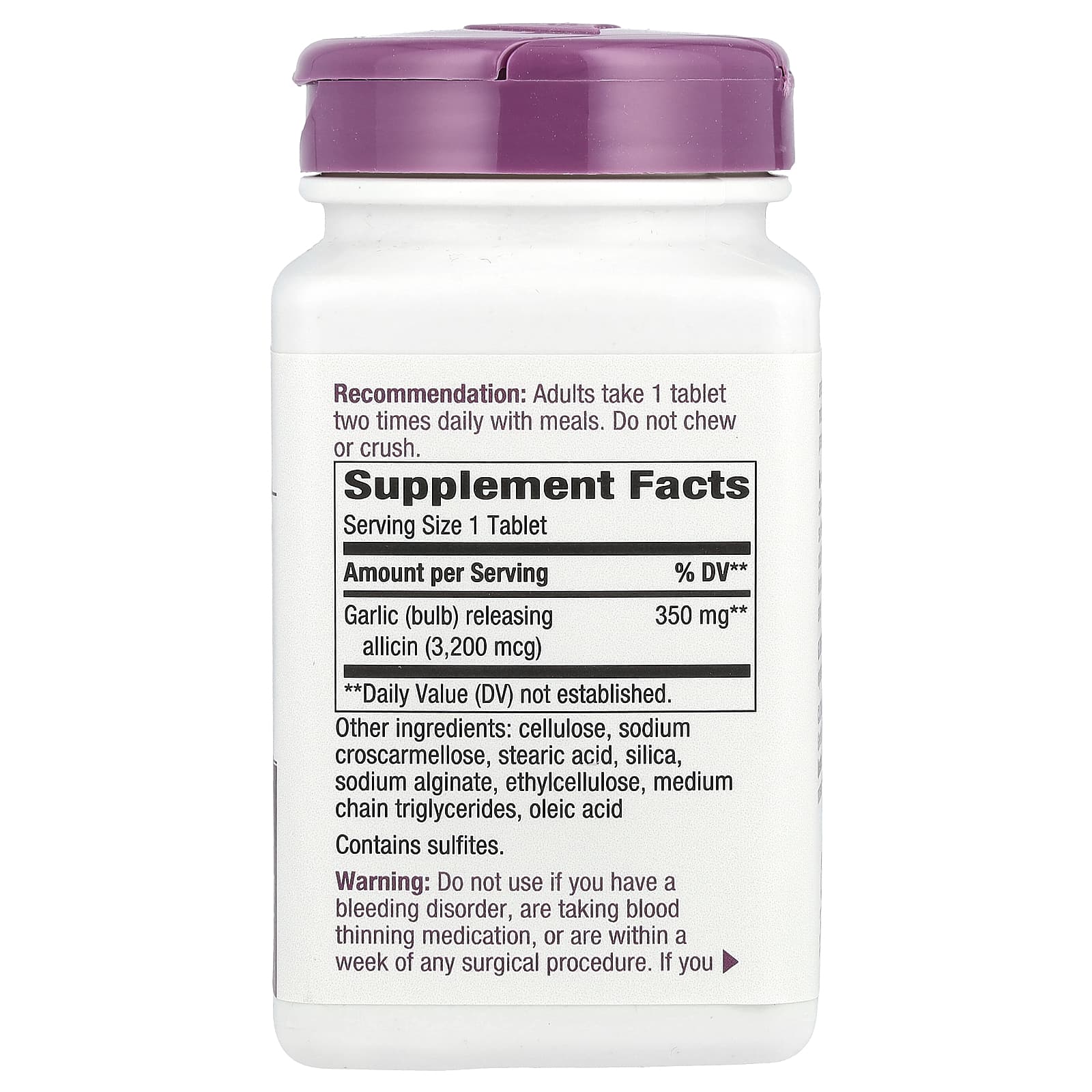 Nature's Way, Чеснок Кардио, 350 мг, 180 веганских таблеток