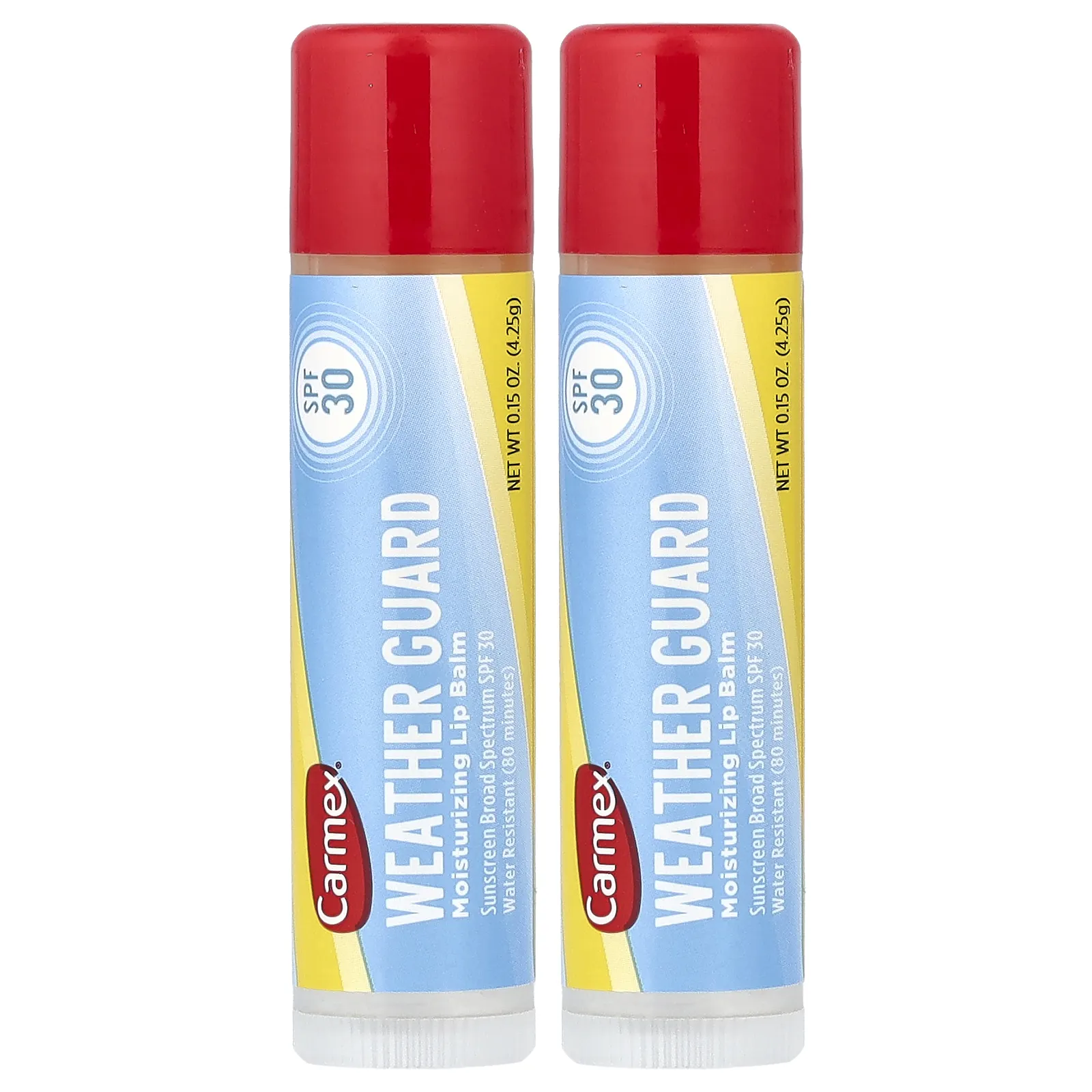 Carmex, Rain™, увлажняющий бальзам для губ, SPF 30, 2 шт. в упаковке, 4,25 г (0,15 унции)