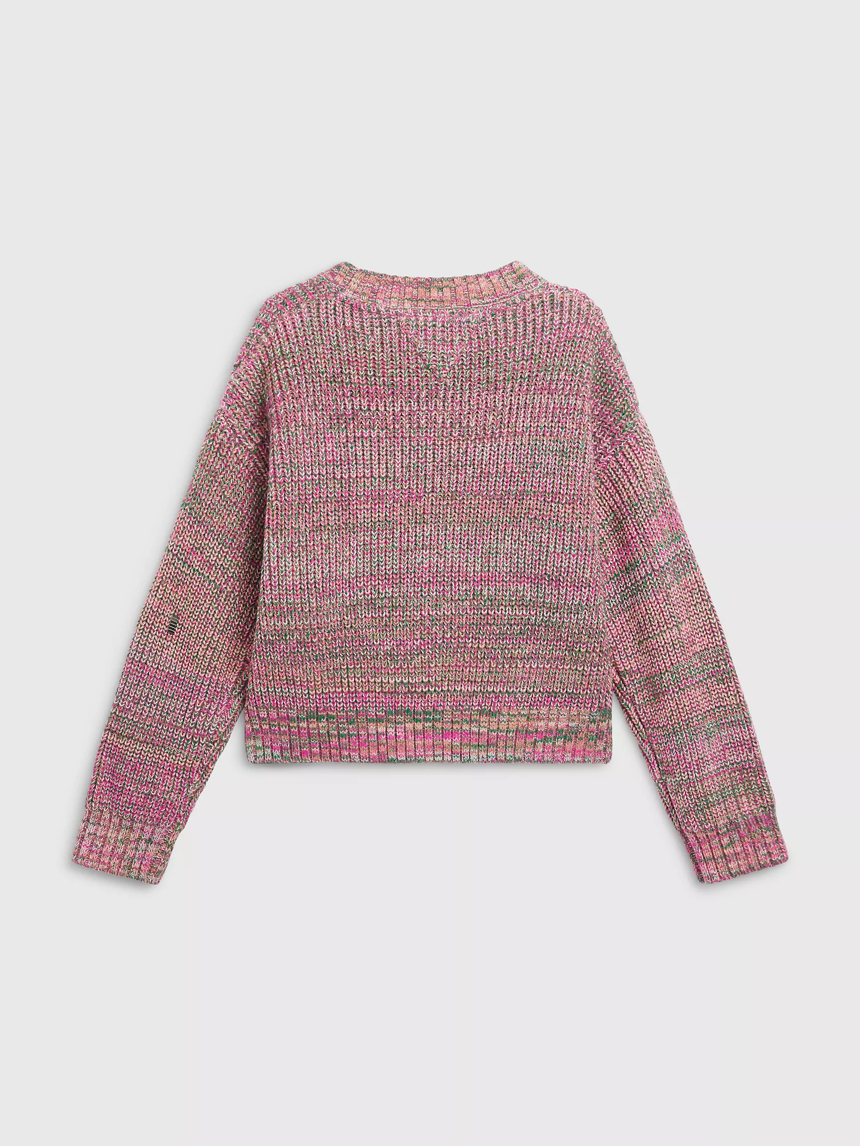 Свитер для девочки Tommy Hilfiger, Детский объемный свитер из меланжевой пряжи