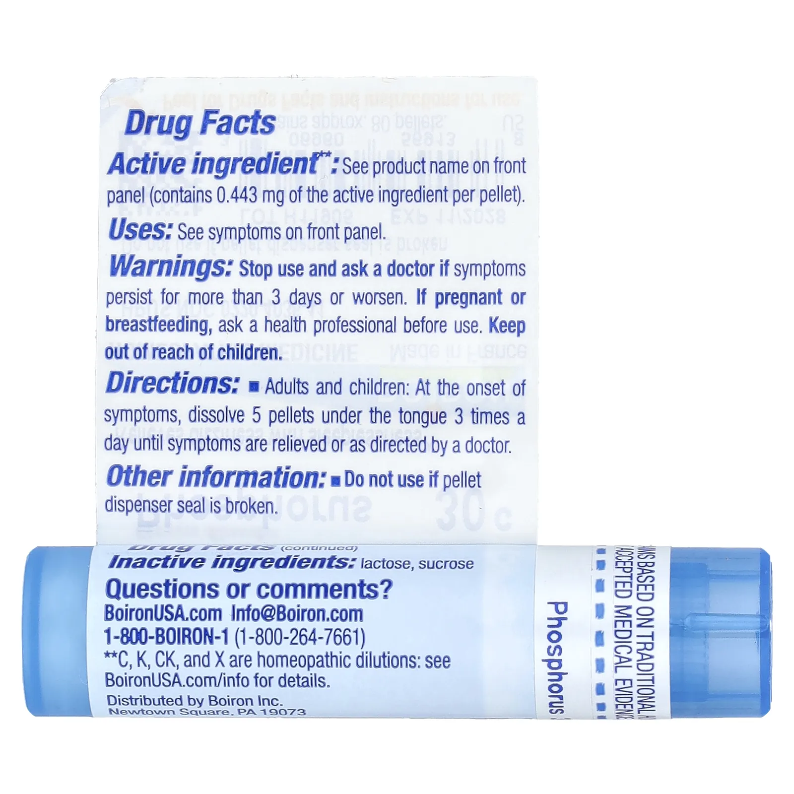 Boiron, Фосфор, 30C, прибл. 80 гранул