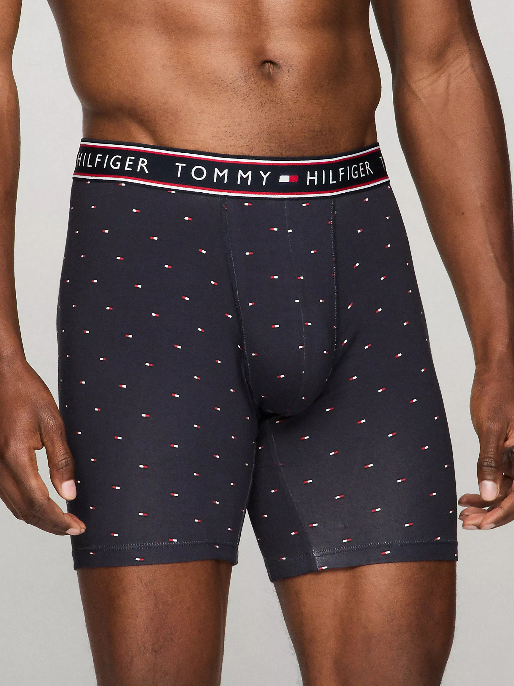 Мужское нижнее белье Tommy Hilfiger, Хлопковые эластичные боксеры-брифы (набор 3 шт.)