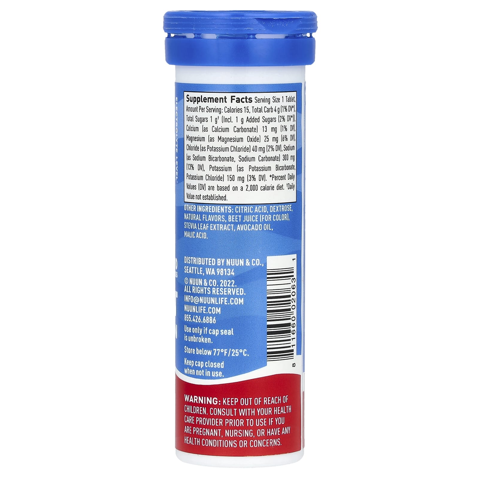 Nuun, Sport Hydration, напиток с шипучим электролитом, фруктовый пунш, 10 таблеток