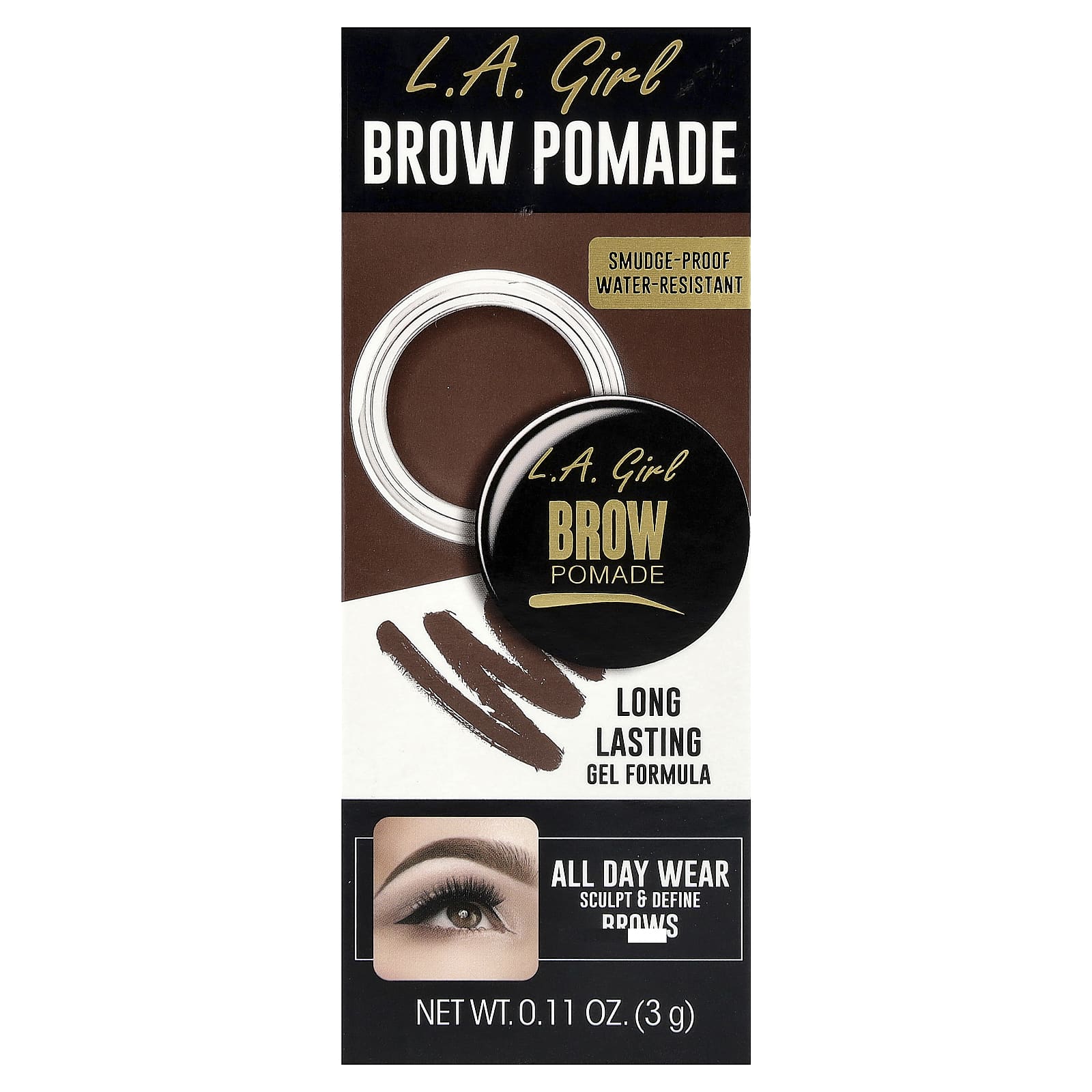 L.A. Girl, помада для бровей, GBP363 нежно-коричневый, 3 г (0,11 унции)