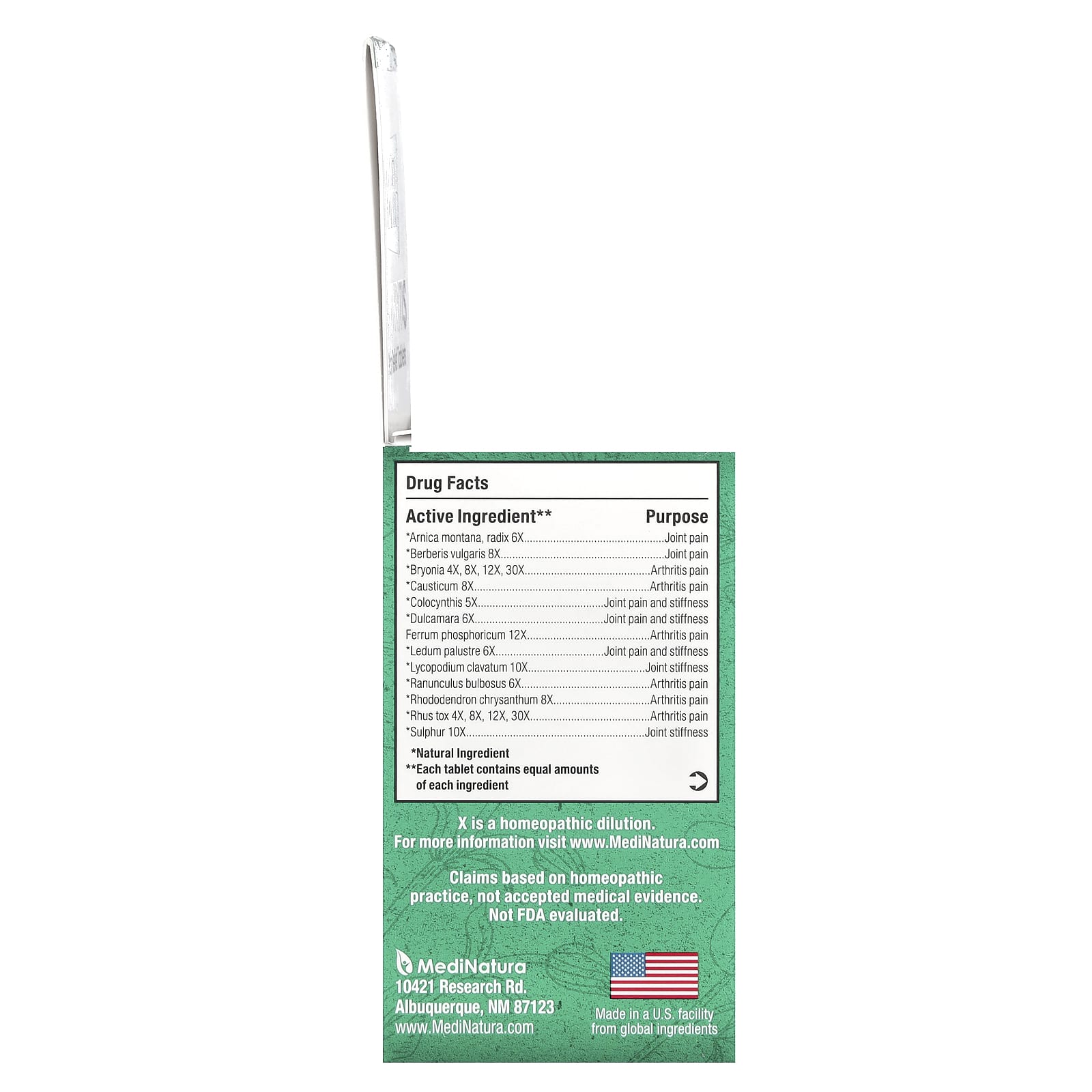 MediNatura, BHI, артрит, обезболивающие, 100 таблеток