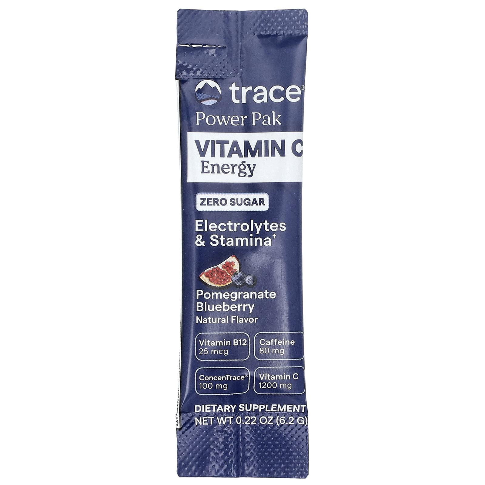 Trace, Power Pak, витамин C и энергетическая смесь, гранат и голубика, 30 стик-пакетов по 6,2 г (0,22 унции)