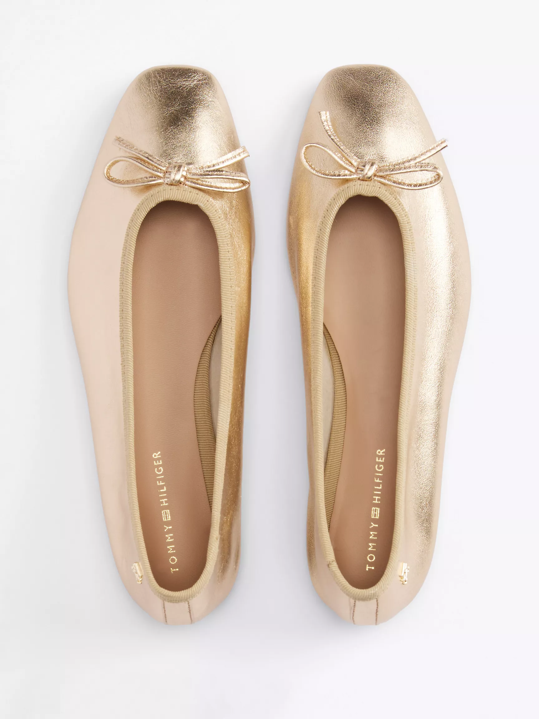 Женская обувь Tommy Hilfiger, Металлизированные кожаные балетки