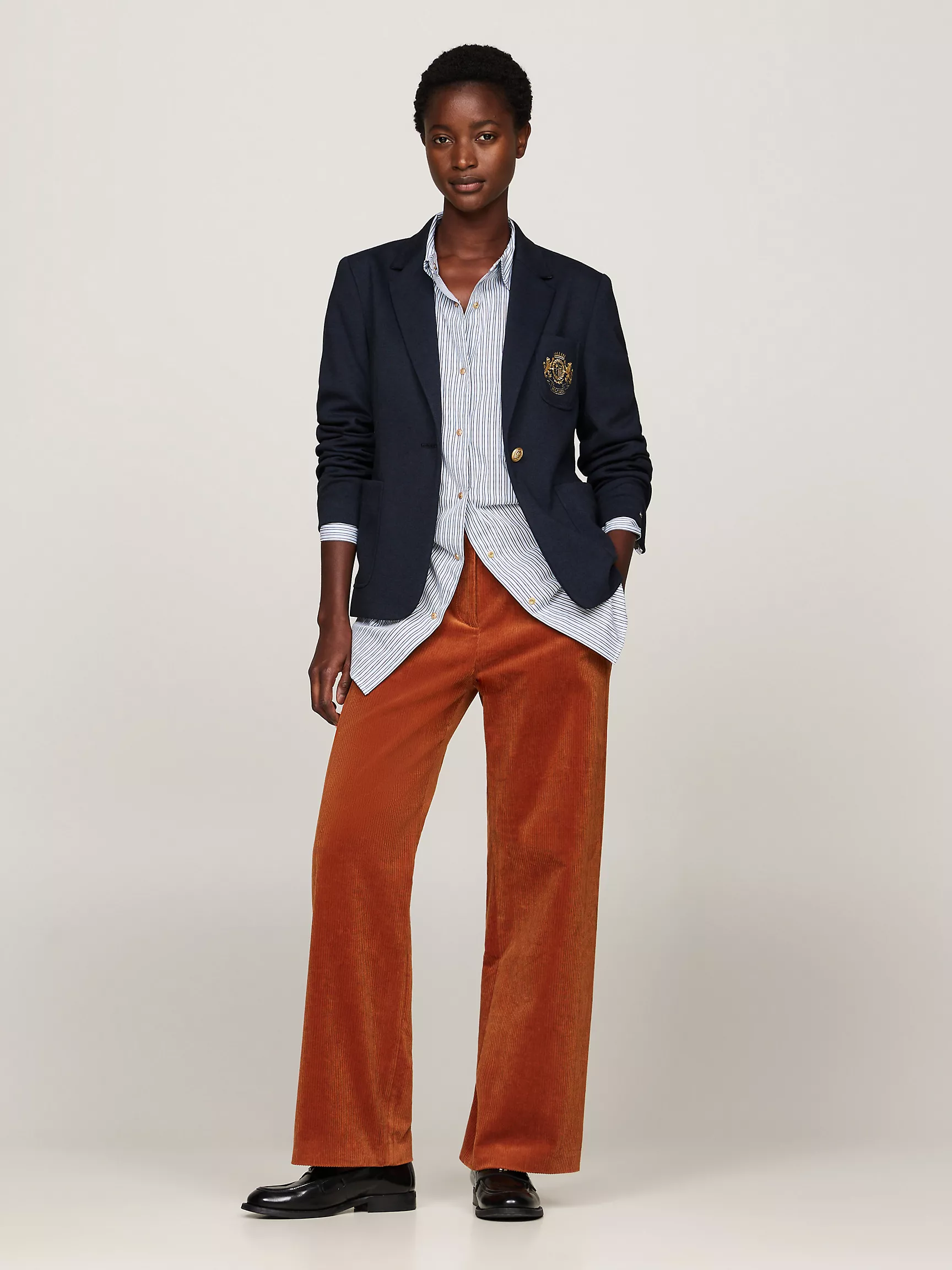 Женские брюки Tommy Hilfiger, Свободные вельветовые брюки прямого кроя