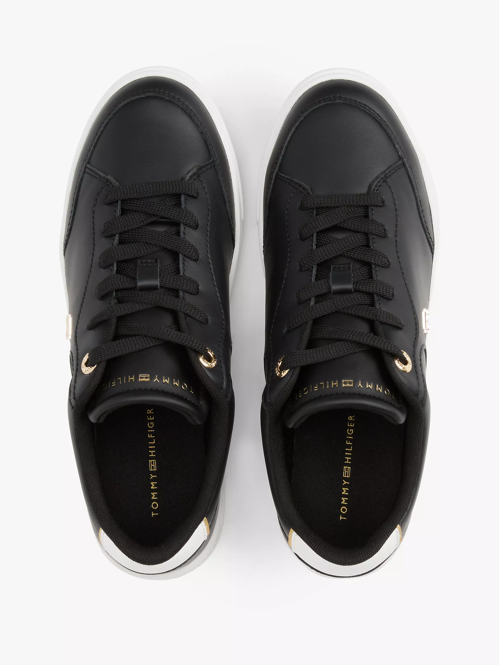 Женские кроссовки Tommy Hilfiger, Кожаные кеды с монограммным узором