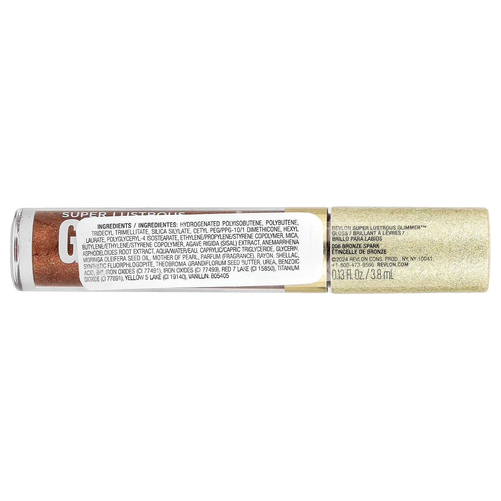 Revlon, Super Lustrous Glumber™, блеск для губ, оттенок 006 бронзовый, 3,8 мл (0,13 жидк. унции)