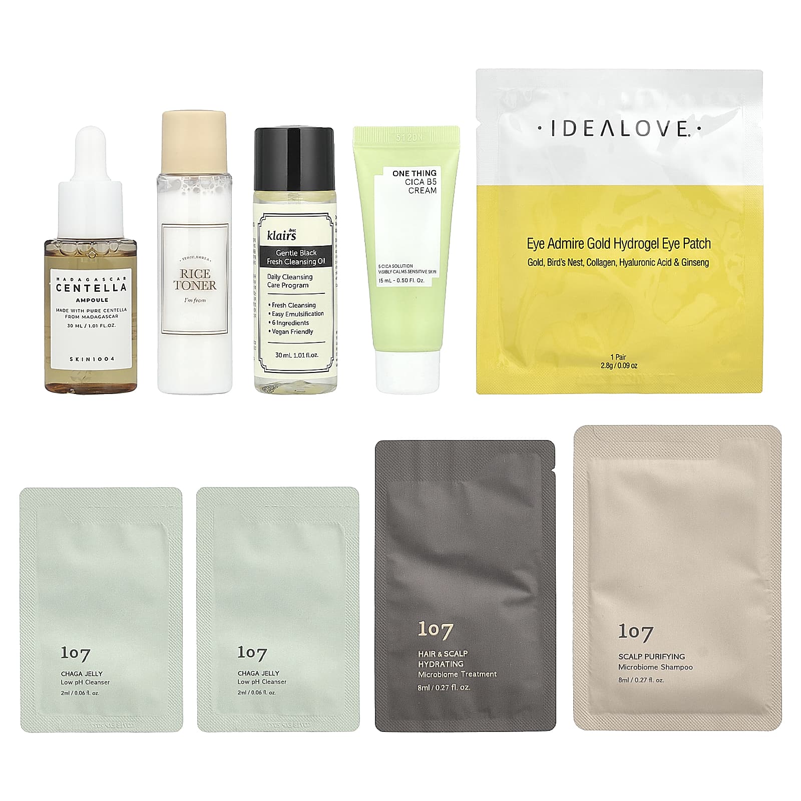 iHerb Exclusive, Корейская дорожная сумка для красоты, 9 шт.