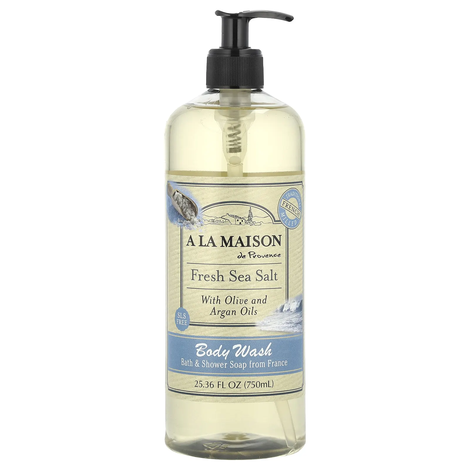 A La Maison de Provence, Гель для душа, свежая морская соль, 750 мл (25,36 жидк. Унции)