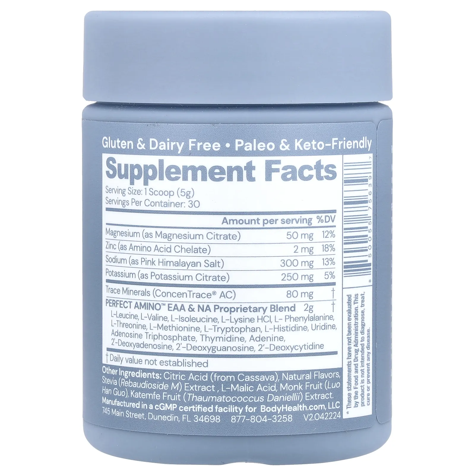 BodyHealth, Perfect Amino ™, электролиты, ягодная смесь, 150 г (5,3 унции)