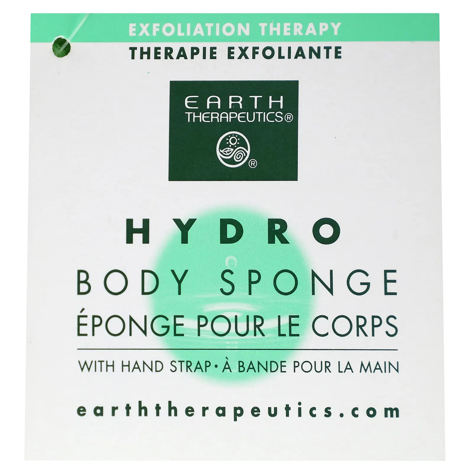 Earth Therapeutics, Губка Hydro Body, зеленая, 1 шт.