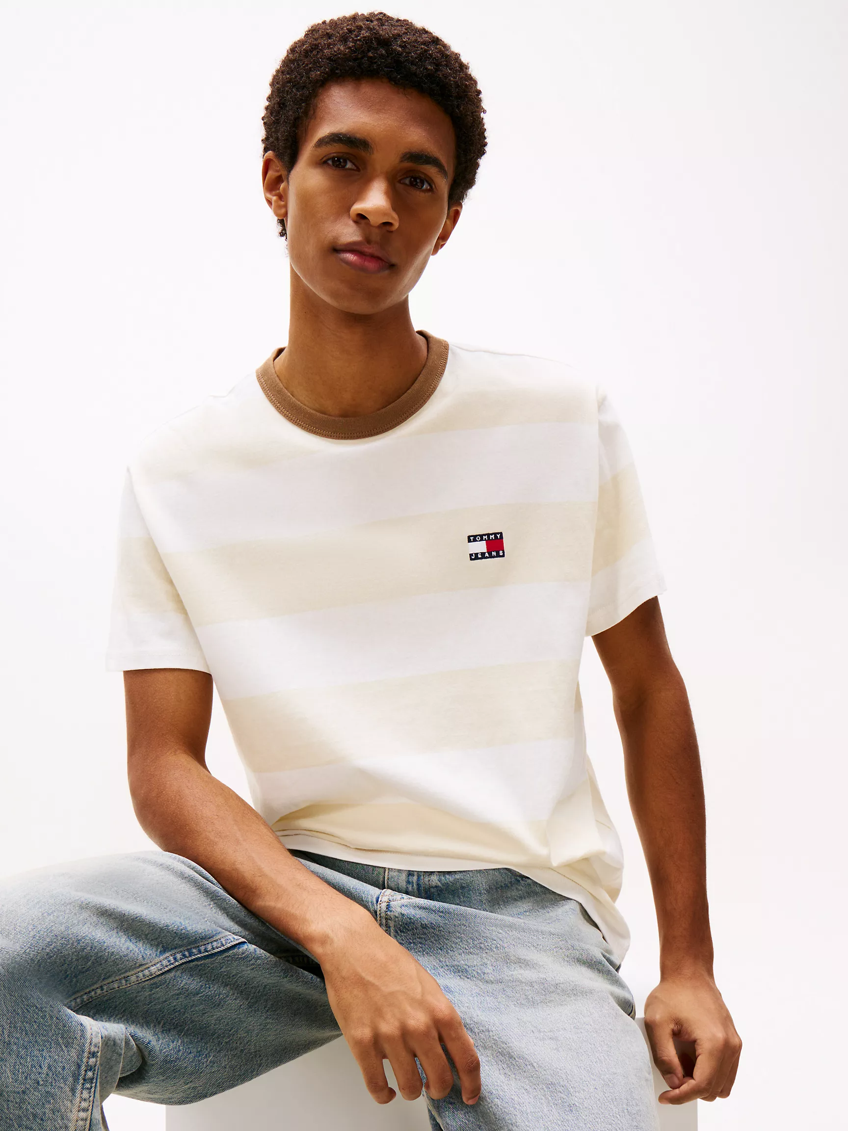 Мужская футболка Tommy Hilfiger, Футболка с полосатым блоковым узором