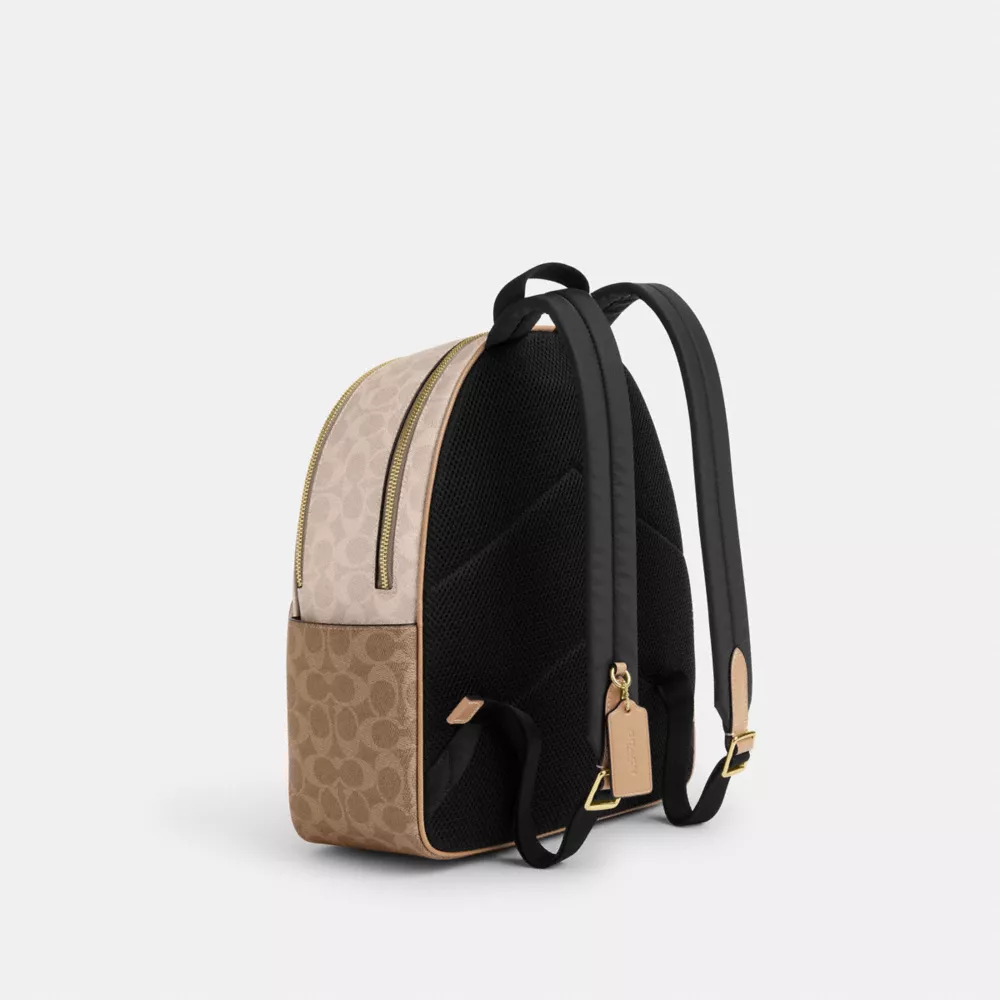 Рюкзак COACH Court Backpack In Blocked Signature Canvas