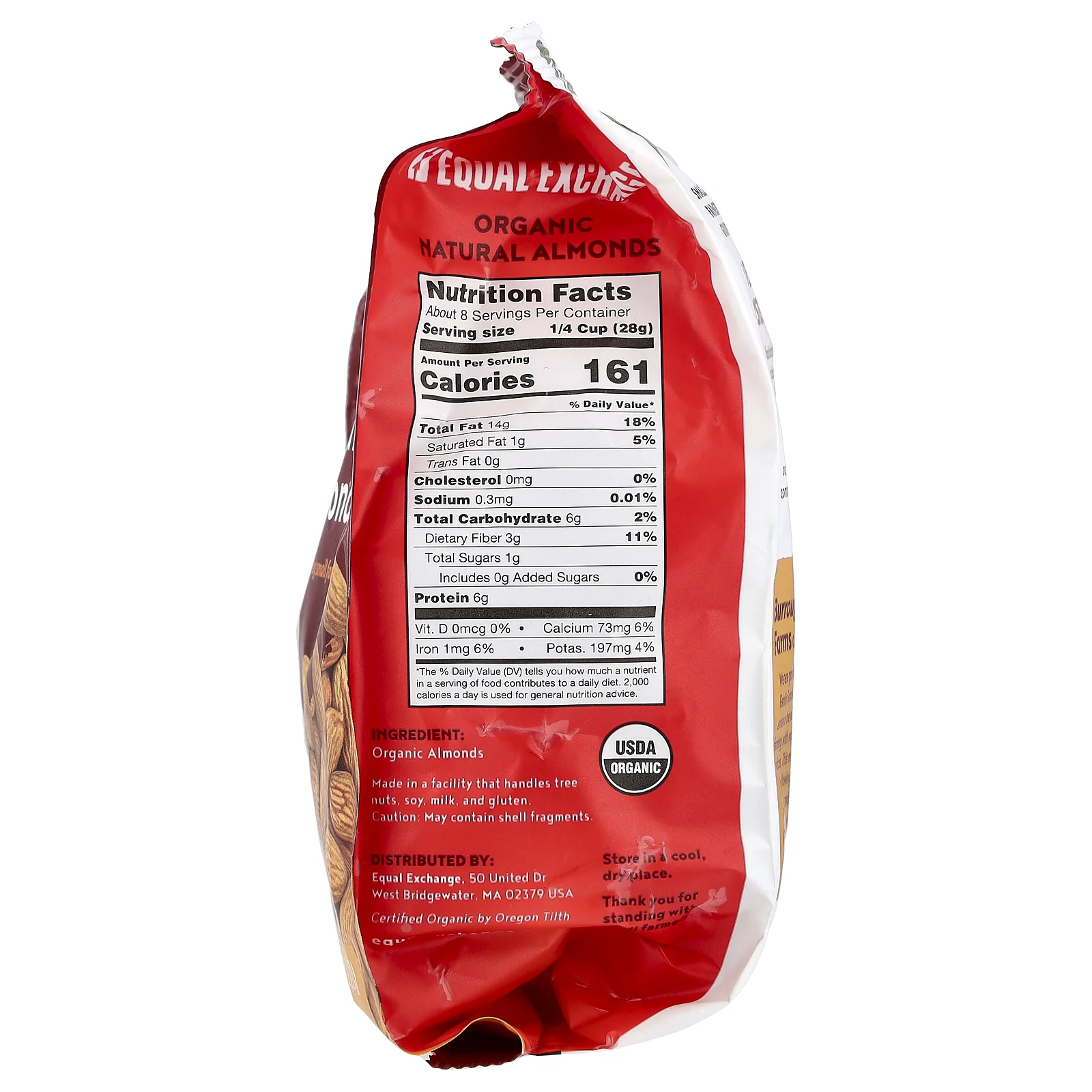 Equal Exchange, органический натуральный миндаль, 227 г (8 унций)
