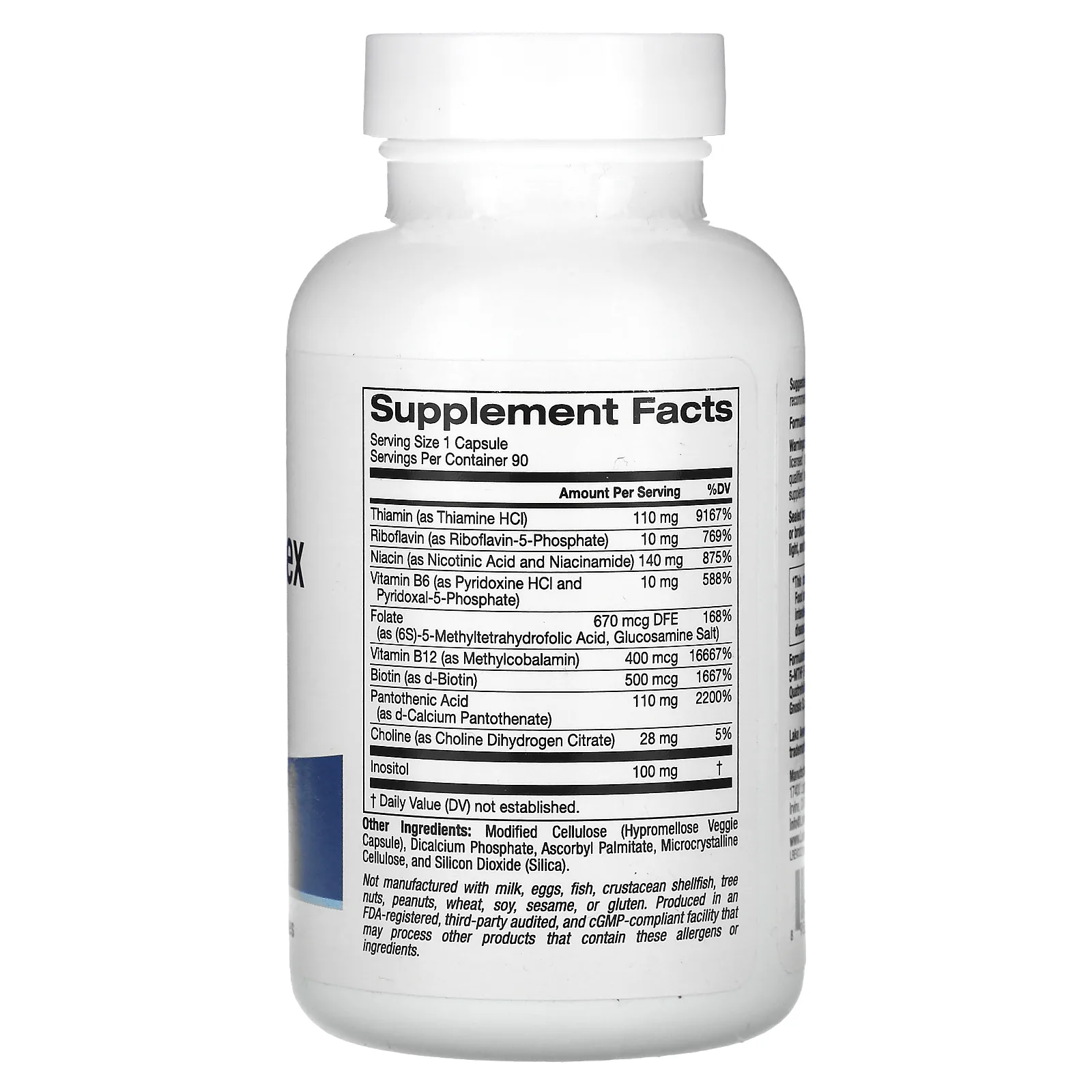 Lake Avenue Nutrition, комплекс витаминов группы B высокой эффективности действия, 90 вегетарианских капсул