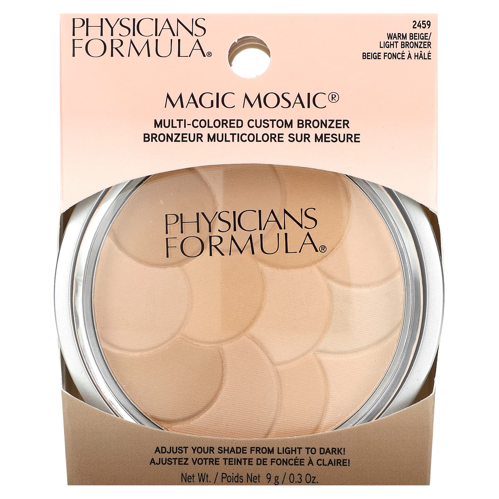 Physicians Formula, Magic Mosaic, разноцветный индивидуальный бронзер, 2459 теплый бежевый / легкий бронзер, 9 г (0,3 унции)