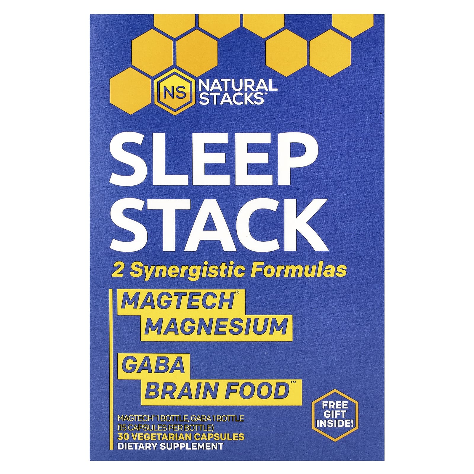 Natural Stacks, Sleep Stack, 2 флакона, 15 вегетарианских капсул в каждой