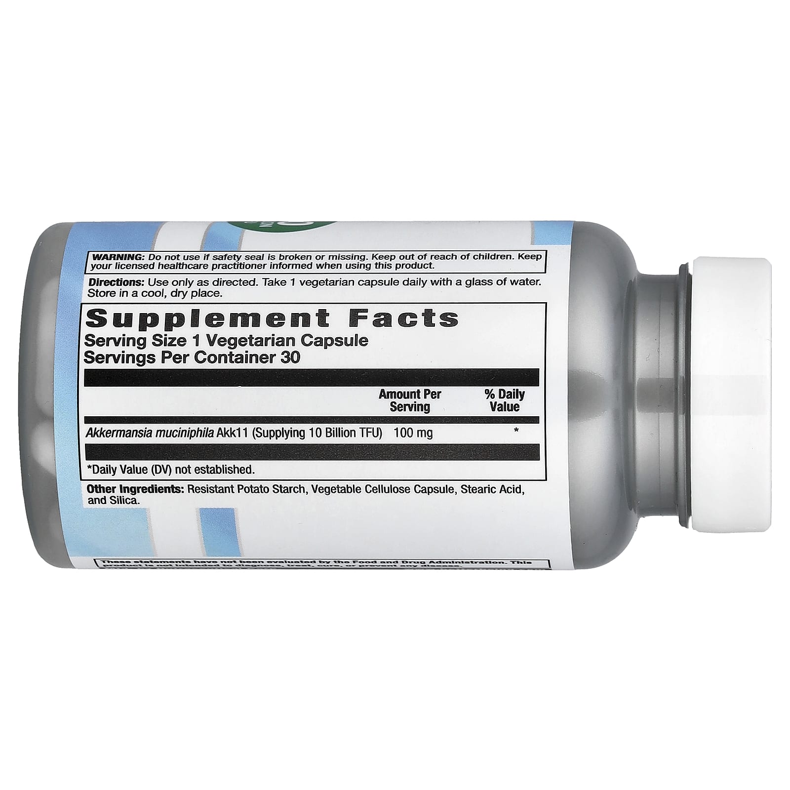 Nutra BioGenesis, Akkermansia Postbiotic, аккермансия, 100 мг (10 млрд КОЕ), 30 вегетарианских капсул