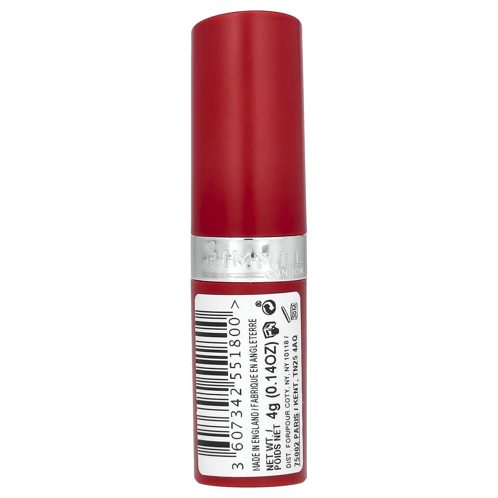 Rimmel London, Стойкая губная помада, оттенок 111, 4 г (0,14 унции)