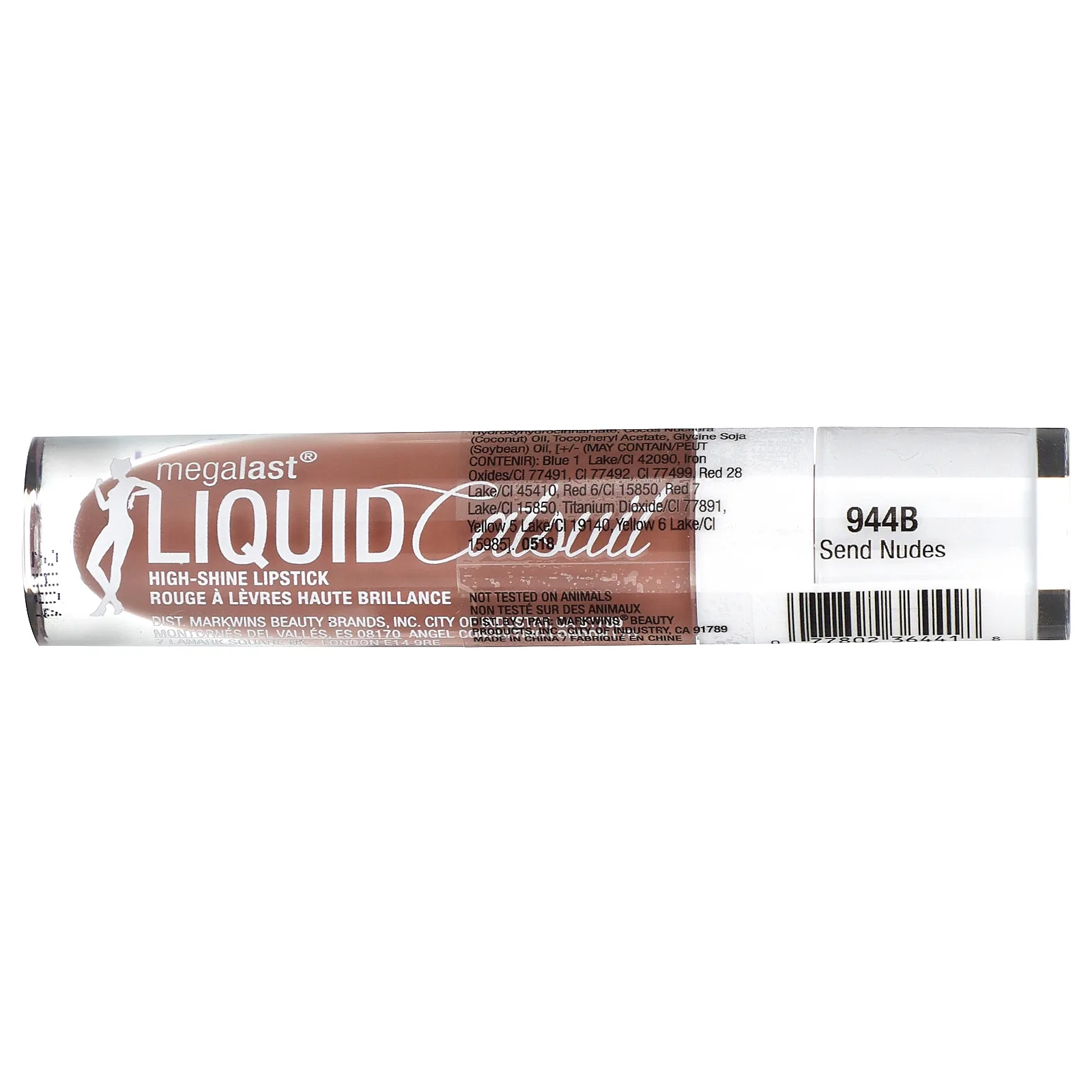 wet n wild, MegaLast, жидкий комбинезон, сияющая помада, оттенок 944B Nude, 5,7 г (0,2 унции)