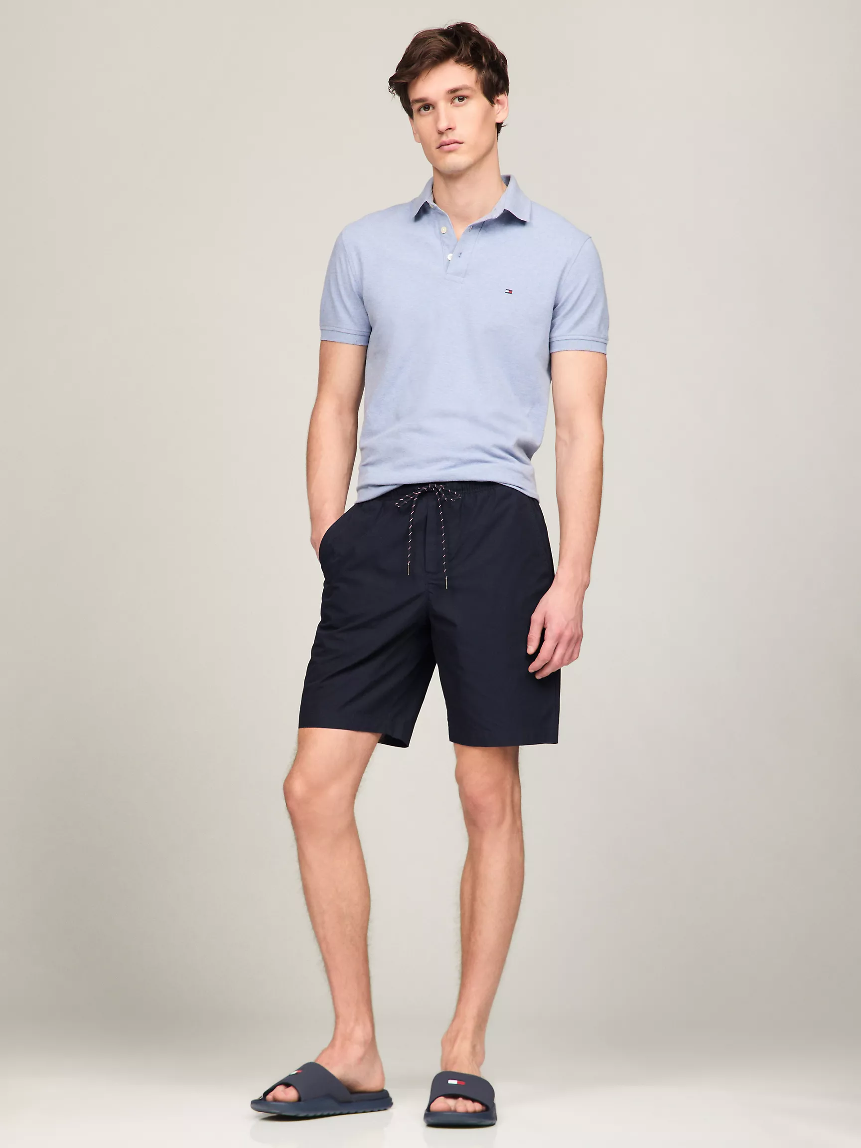 Мужское поло Tommy Hilfiger, Приталенное эластичное поло из пике