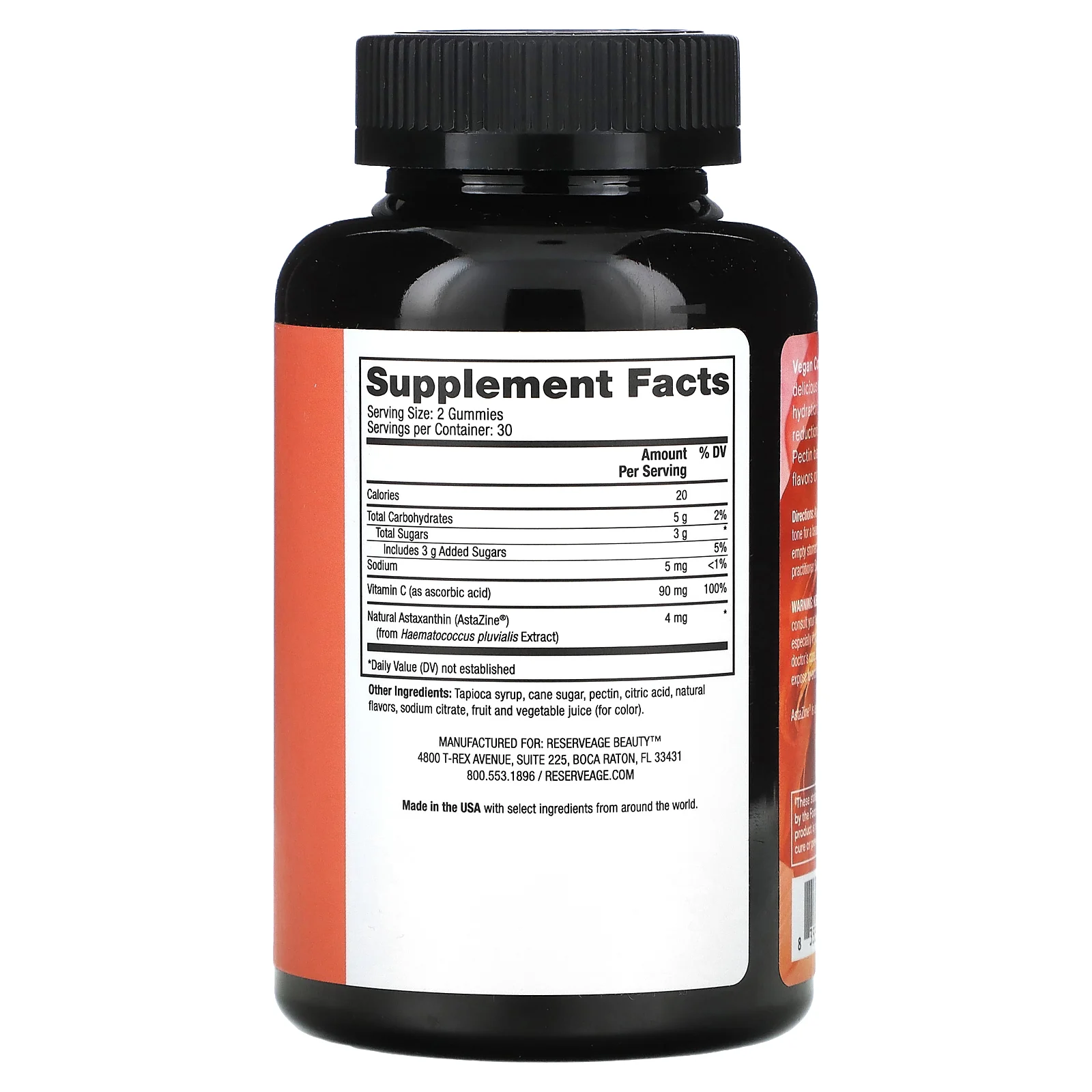 Reserveage Beauty, Веганские жевательные таблетки для укрепления коллагена с астаксантином, вишня, 60 жевательных таблеток