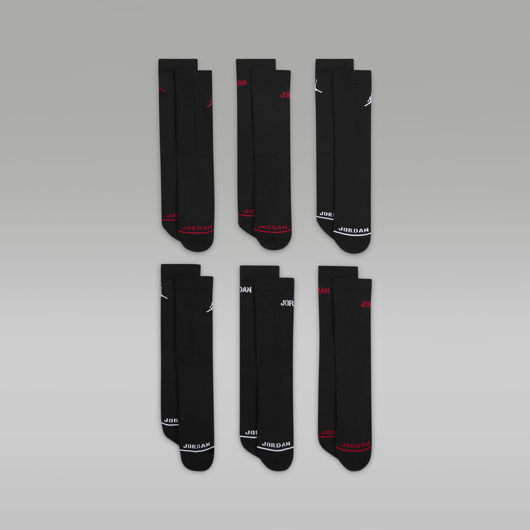 Jordan Big Kids' Legend Crew Socks (6 Pairs)