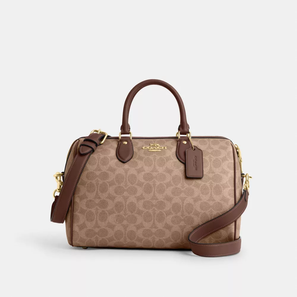 Сумка COACH Rowan Large Satchel Bag In Signature Canvas