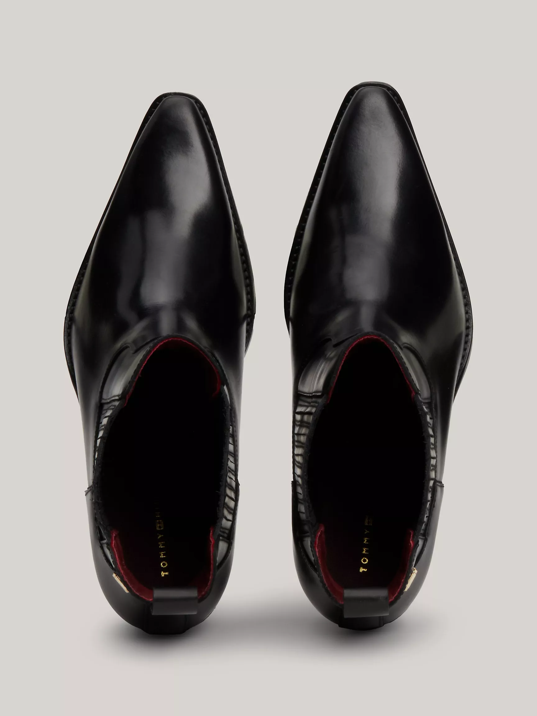 Женские ботинки Tommy Hilfiger, Кожаные ковбойские сапоги с логотипом TH