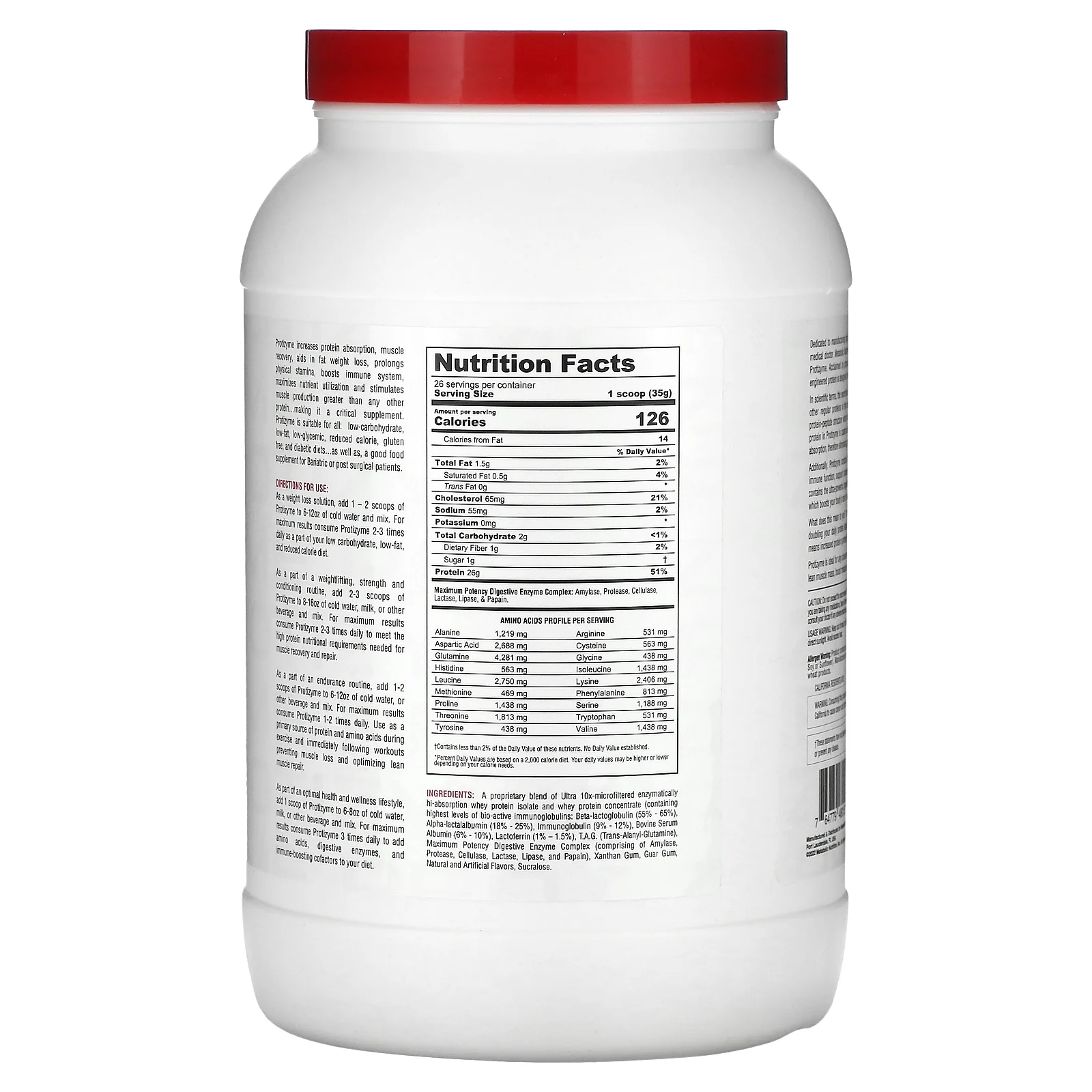 Metabolic Nutrition, Protizyme, Specialized Designed Protein, банановый крем, 910 г (2 фунта)
