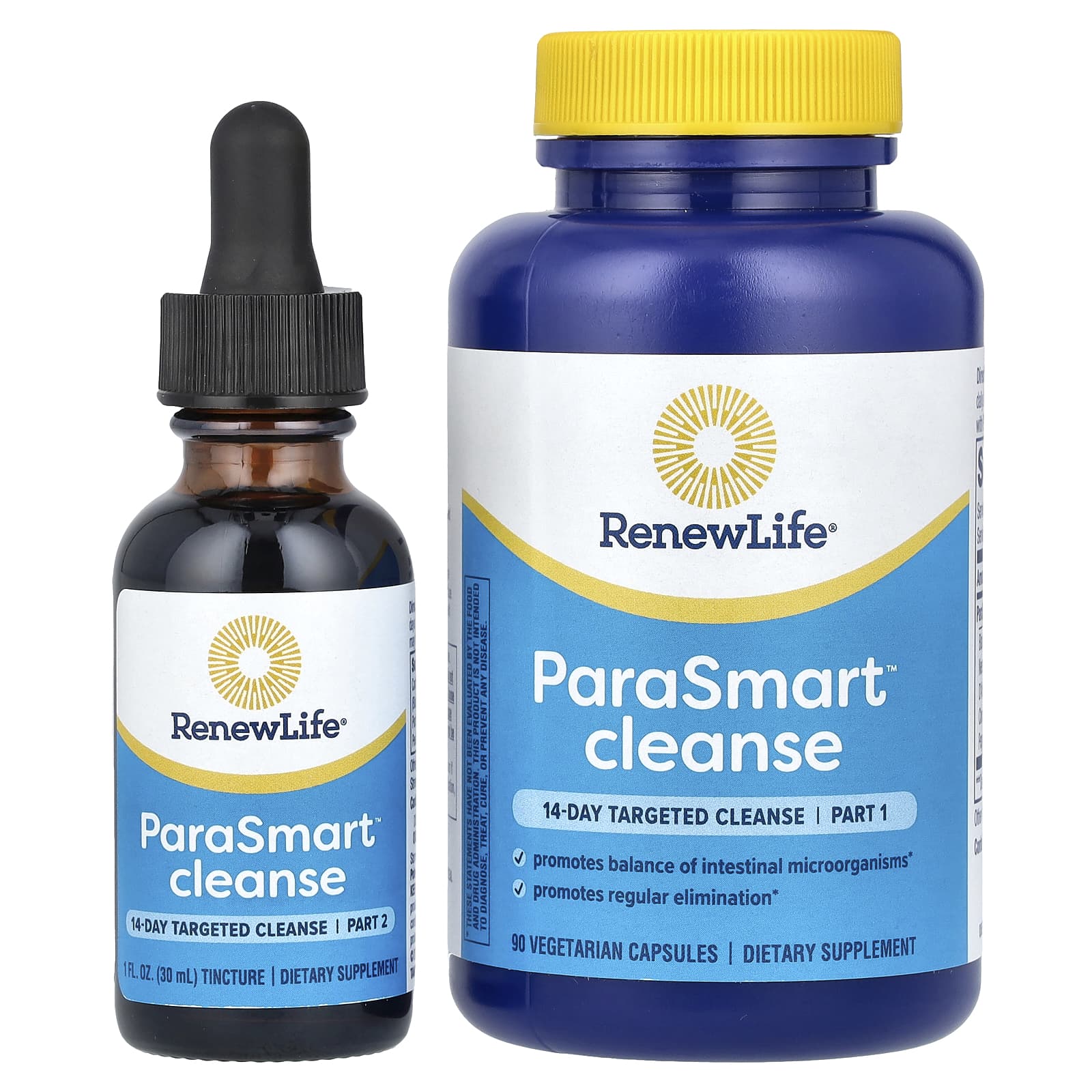 Renew Life, ParaSmart Cleanse, средство для очищения организма за 14 дней, 2 части